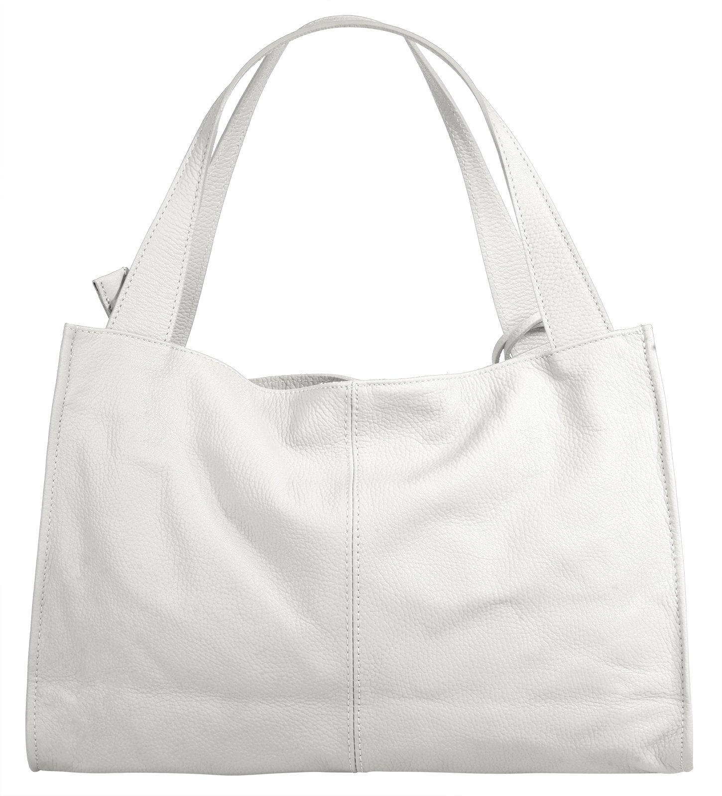 Cluty Shopper cuir véritable, fabriqué en Italie
