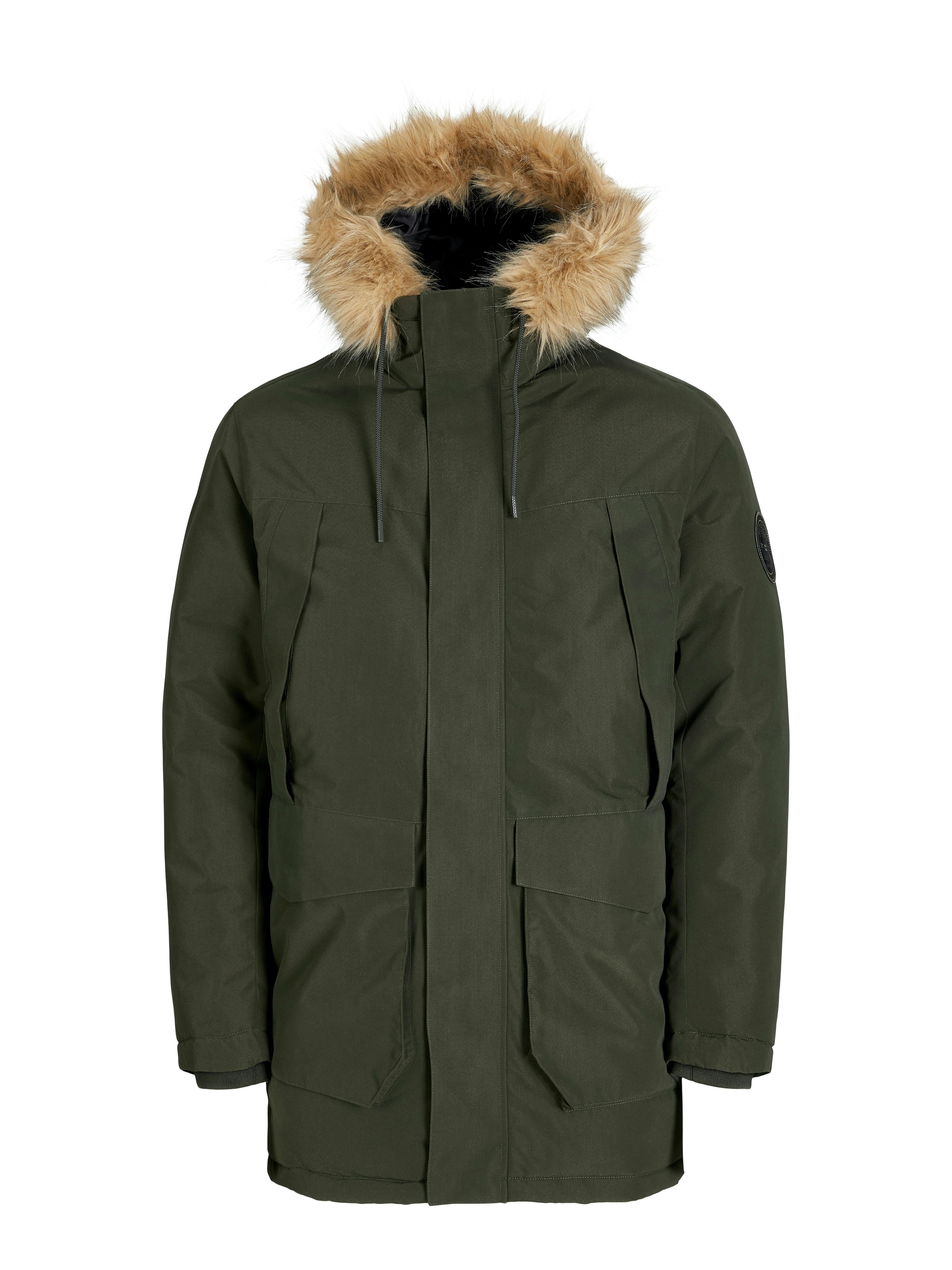 Image of Jack & Jones PlusSize Parka "JJCAMP FAUX FUR PARKA PLS" mit Kapuze