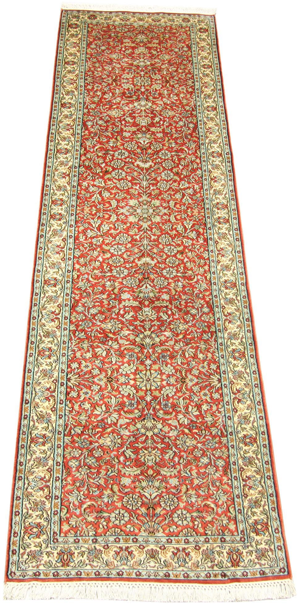 Image of morgenland Läufer »Kaschmir Seide Teppich handgeknüpft orange«, rechteckig, 7 mm Höhe bei Ackermann Versand Schweiz