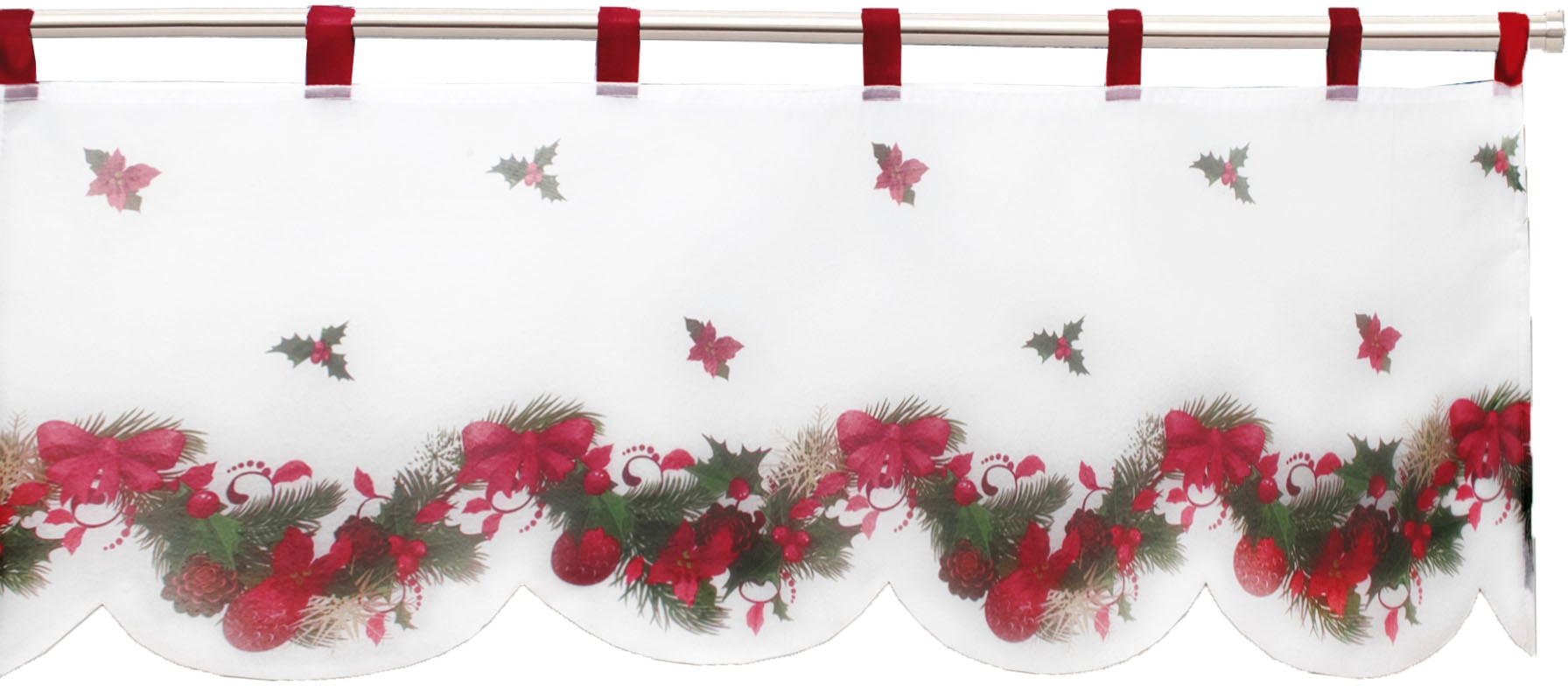 Delindo Lifestyle Gardine »Weihnachten« Schlaufen 1 Stk. tlg. mit Schlaufenaufhängung, für die Küche