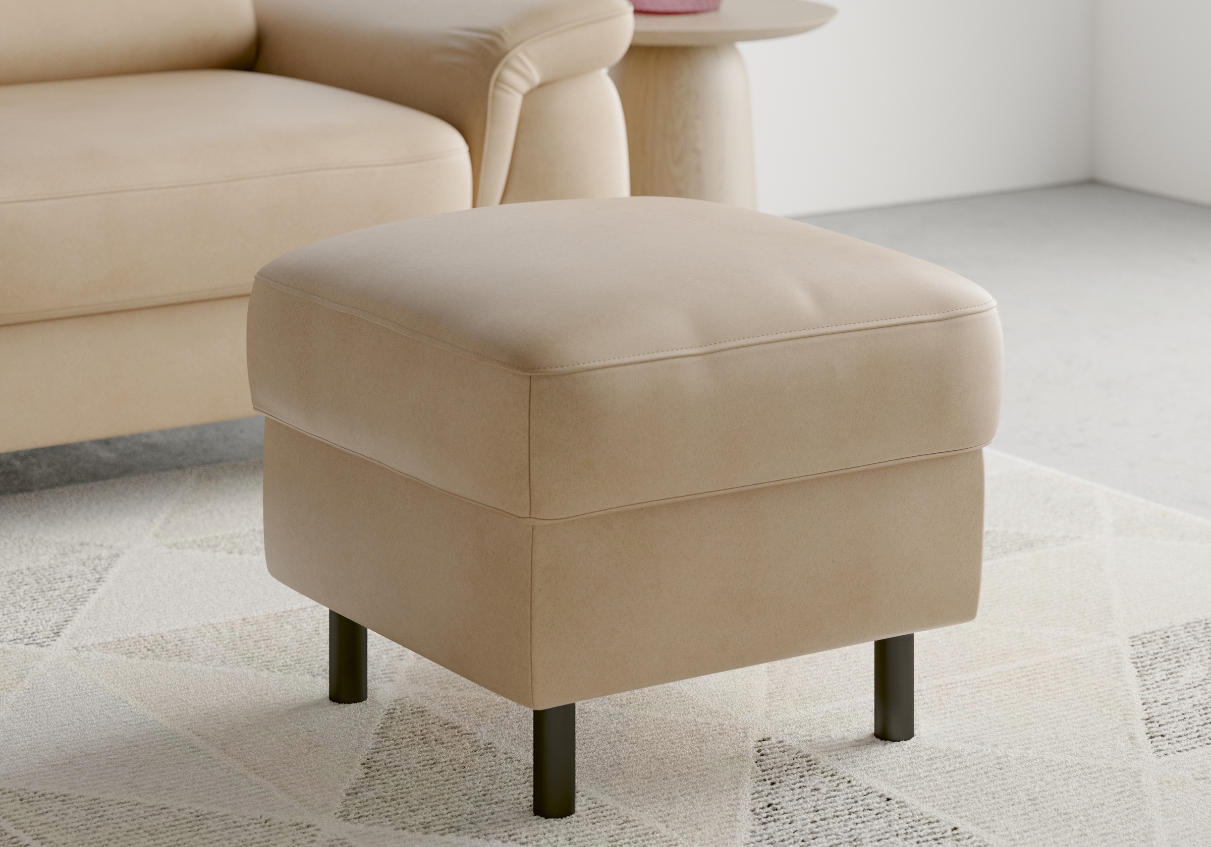 sit&more Tabouret de rangement »Sinatra« Sitzfläche ist abnehmbar, mattschwarze Metallfüsse