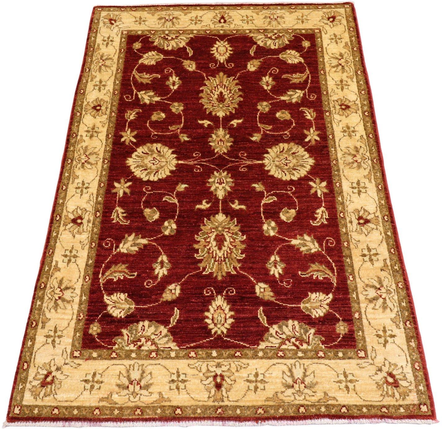 Image of morgenland Wollteppich »Ziegler Blumenmuster Rosso scuro 153 x 100 cm«, rechteckig, 0,6 mm Höhe, Handgeknüpft bei Ackermann Versand Schweiz