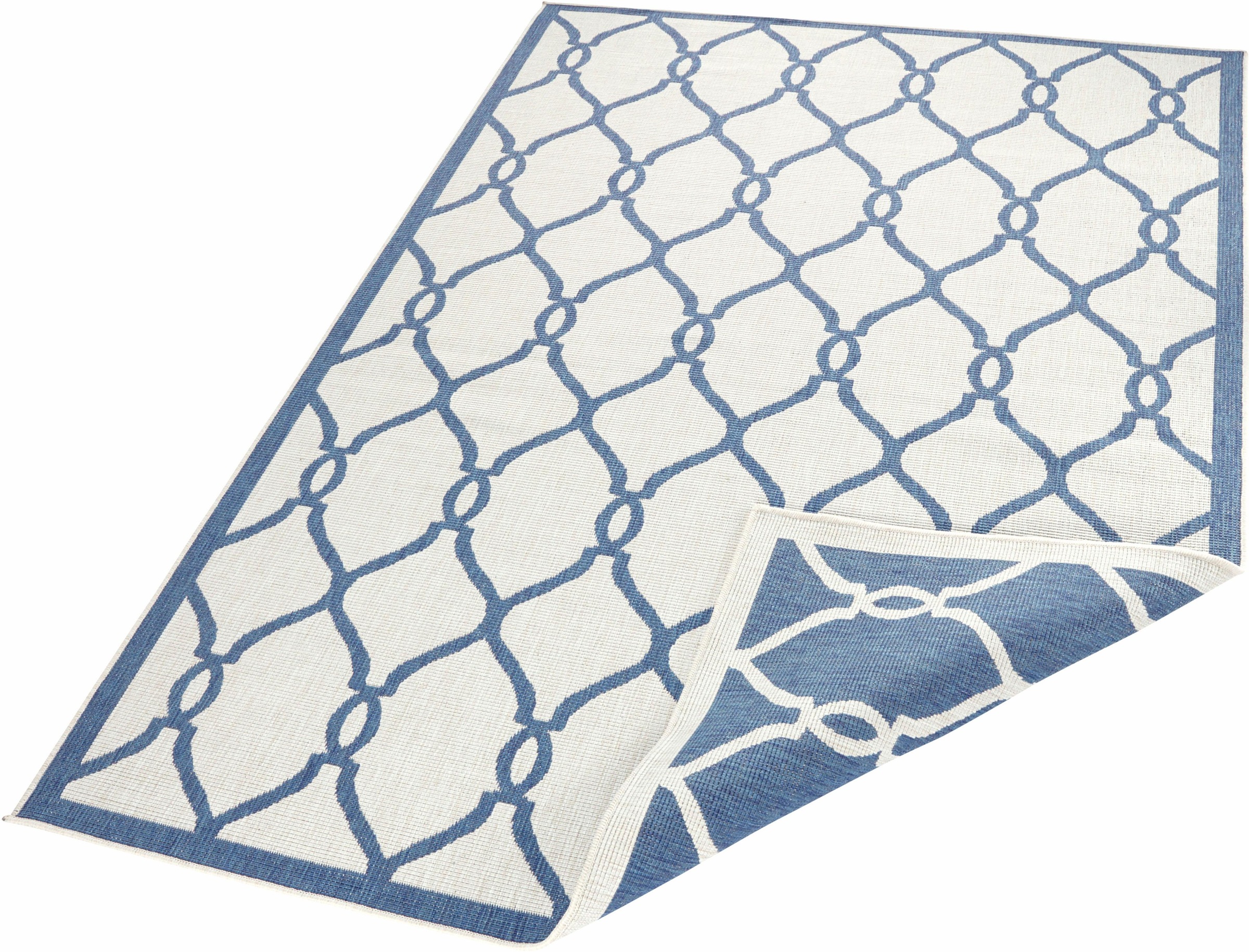 Image of NORTHRUGS Teppich »Rimini«, rechteckig, 5 mm Höhe, In-und Outdoor geeignet, Wohnzimmer, Balkon, Terrasse, Garten, Robust, Pflegeleicht, Flachgewebe, Wendbar bei Ackermann Versand Schweiz