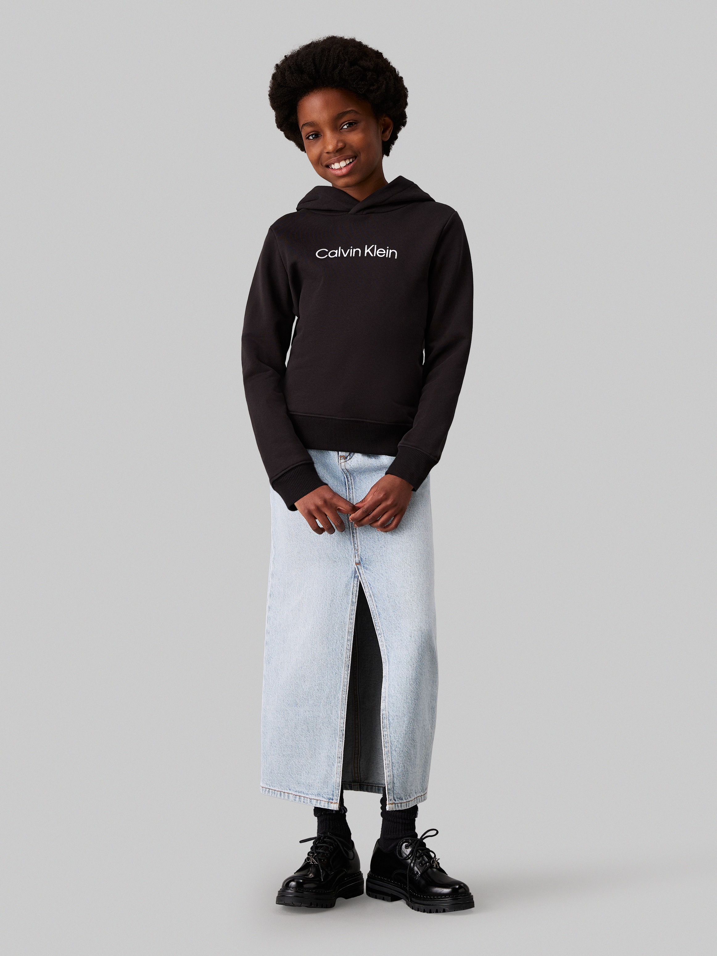 Calvin Klein Jeans Kapuzensweatshirt »Inst. Logo Reg. Terry Hoodie«, für Kinder bis 16 Jahre und mit Logoschriftzug