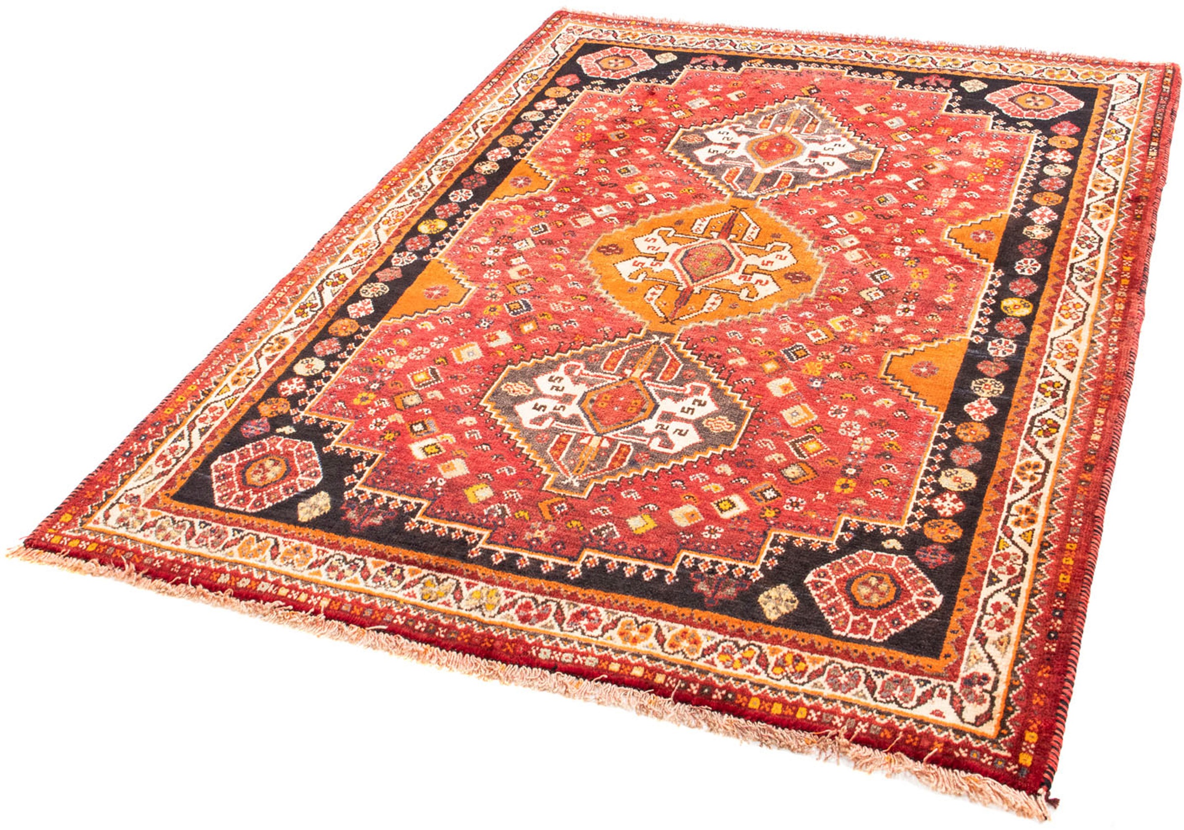 Image of morgenland Orientteppich »Perser - Nomadic - 158 x 118 cm - dunkelrot«, rechteckig, 10 mm Höhe, Wohnzimmer, Handgeknüpft, Einzelstück mit Zertifikat bei Ackermann Versand Schweiz