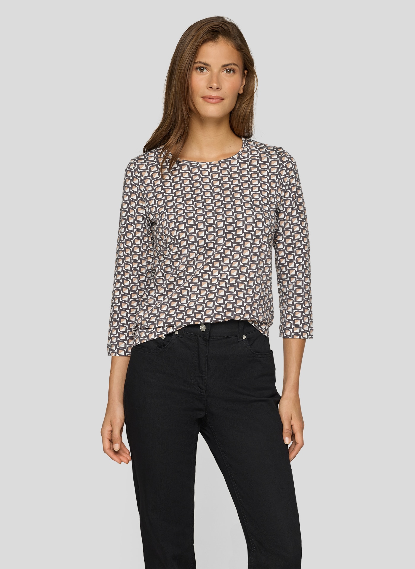 Image of Rabe 3/4-Arm-Shirt mit Minimal Print