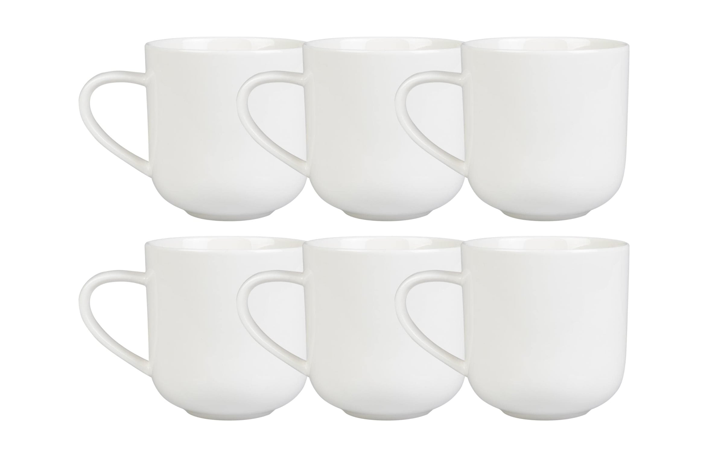 Tasse »400 ml, 6 Stück, Weiss«, (6 tlg.)