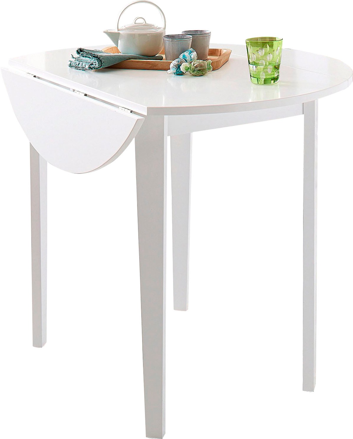 Image of GOODproduct Esstisch mit abklappbaren Seitenteilen, in zwei Farbvarianten, Höhe 77 cm