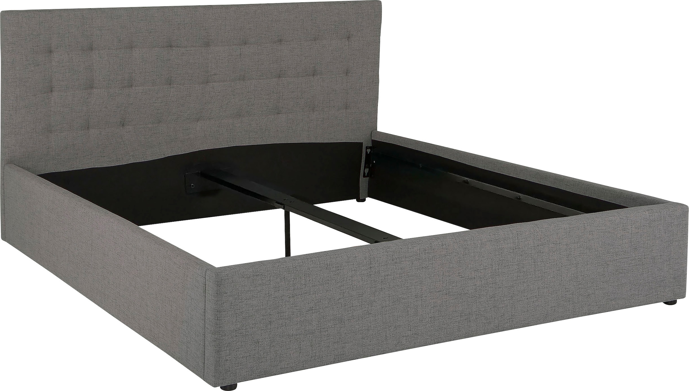 Home affaire Polsterbett »Hamar, Knopfsteppung im Kopfteil, bis 250 KG belastbar«, (3 Breiten: 100cm/ 140cm/ 180cm), in verschiedenen Grössen und Stoffen und Farben