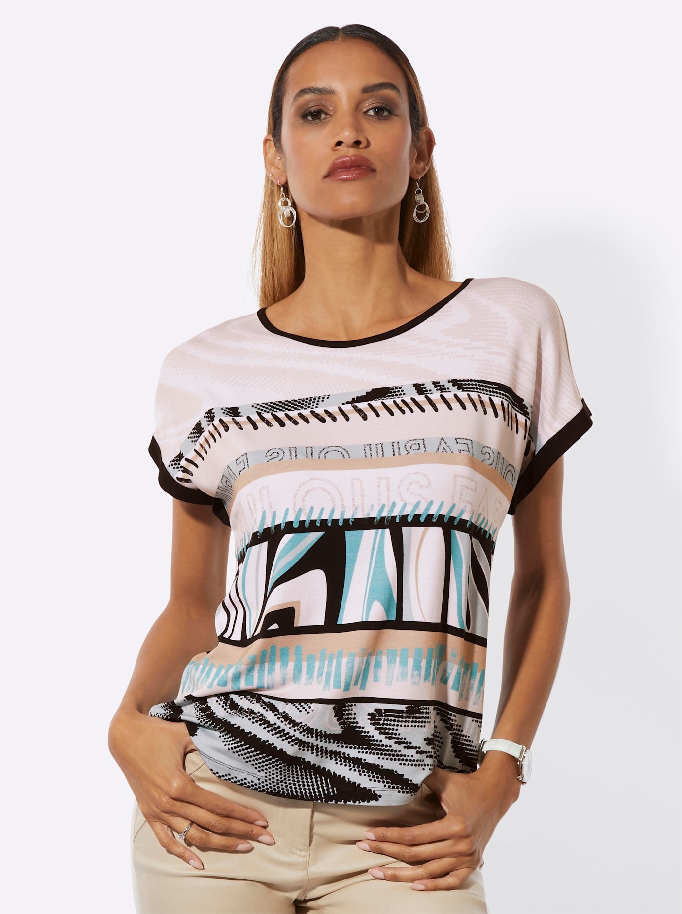 creation L Rundhalsshirt »Druck-Shirt« 1 tlg.