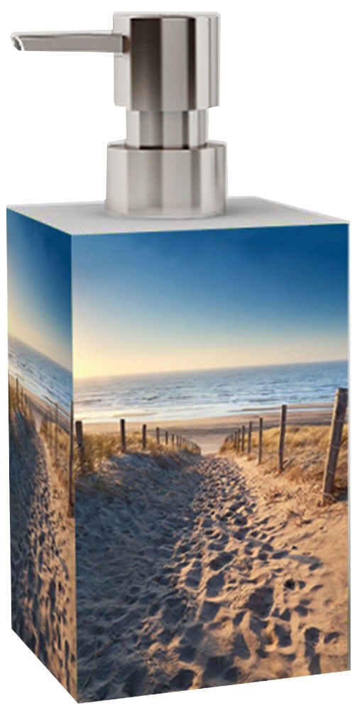 Sanilo Set d'accessoires de salle de bain »Düne« WC-Sitz, Badteppich, Stöpsel, Seifenspender und WC-Bürste