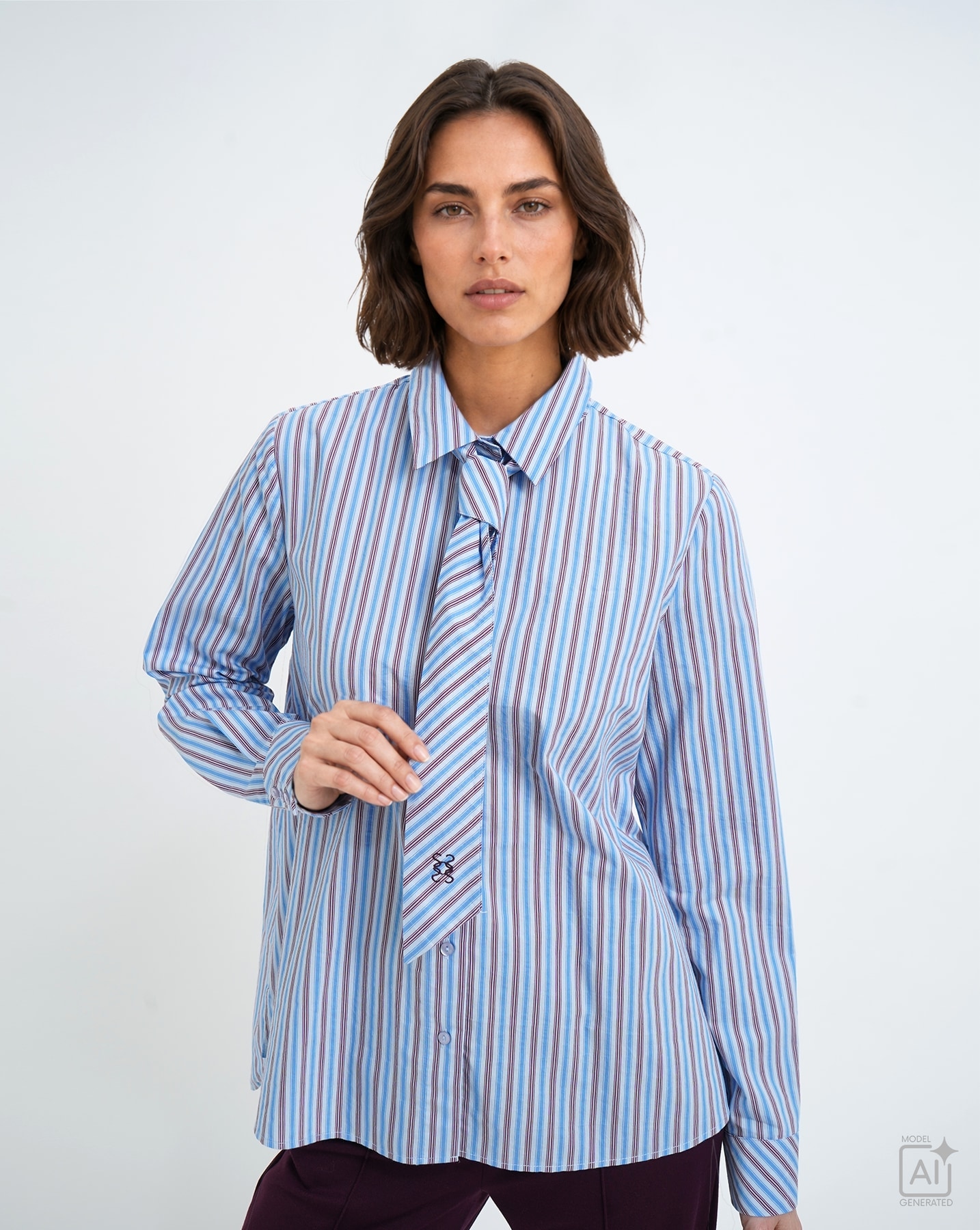 Smith & Soul Blouse chemise Avec cravate assortie