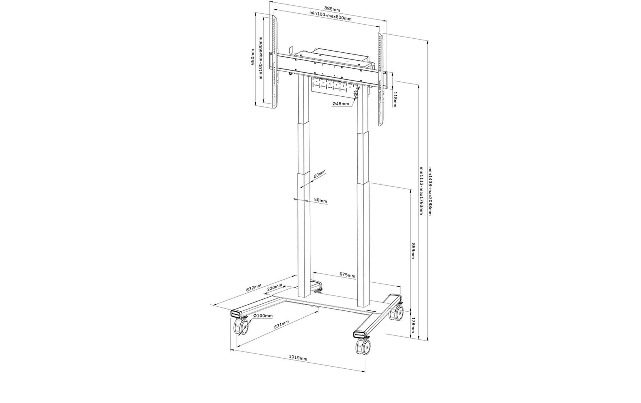 TV-Ständer »Neomounts by NewStar FL55-875WH1 Weiss«