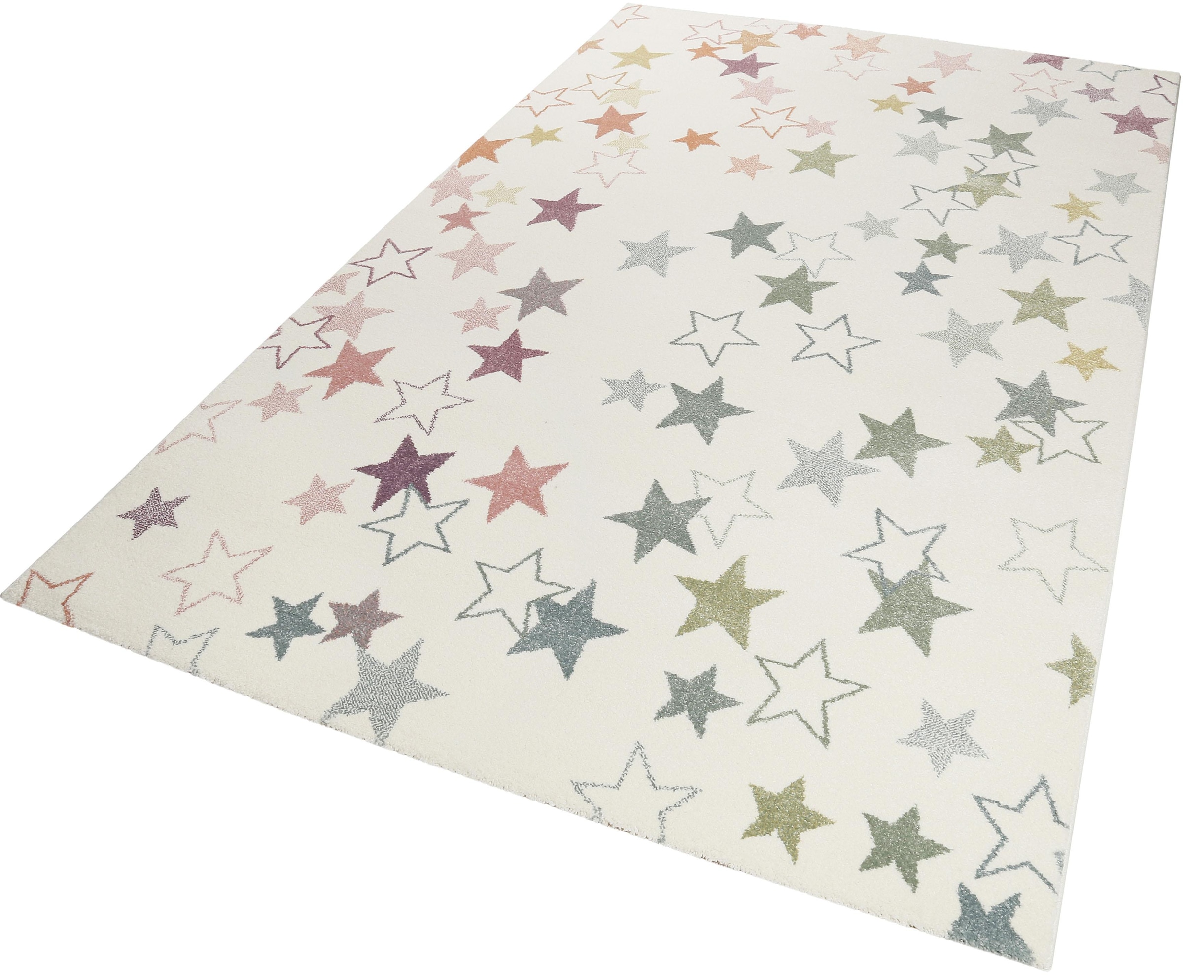 Image of Esprit Kinderteppich "Esterya ESP-4636" rechteckig 13 mm Höhe Sterne Design, Kurzflor