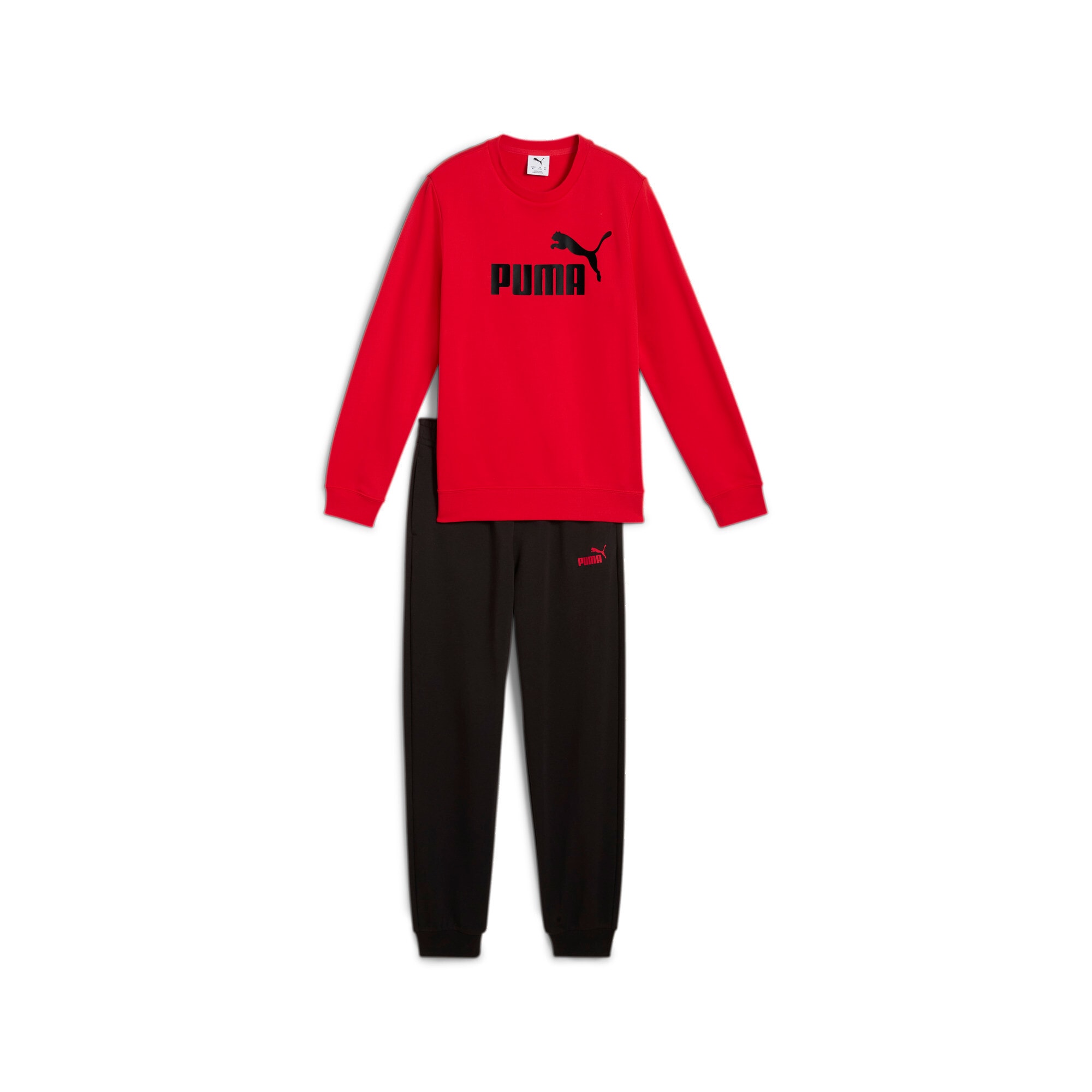 PUMA Trainingsanzug »ESS NO.1 LOGO CREW SWEAT SUIT TR B«, (2 tlg.)