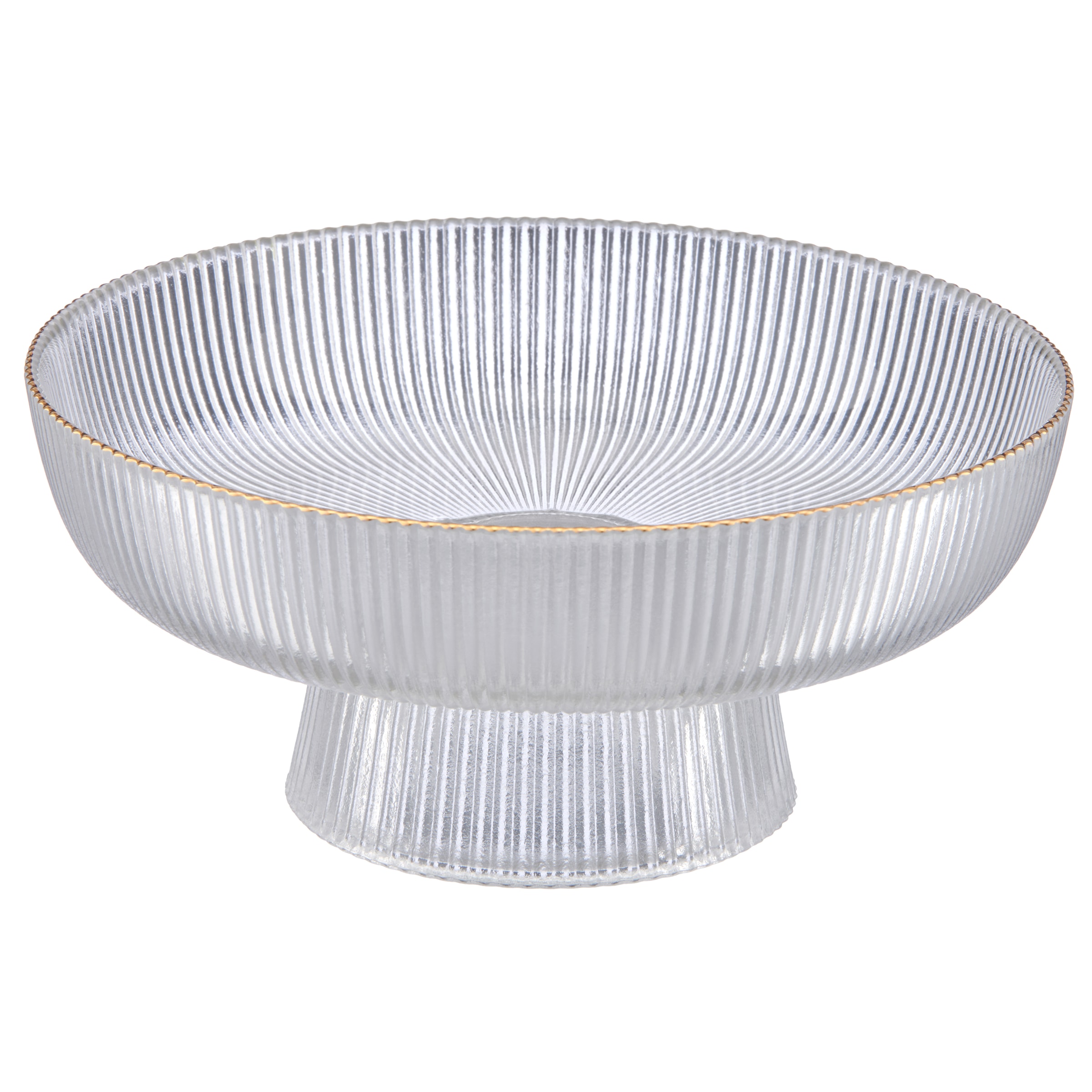 LeGer Home by Lena Gercke Bol »Deko Glasschale geriffelt mit Goldrand, 20 oder 26cm« 1 aus verre avec pied de support