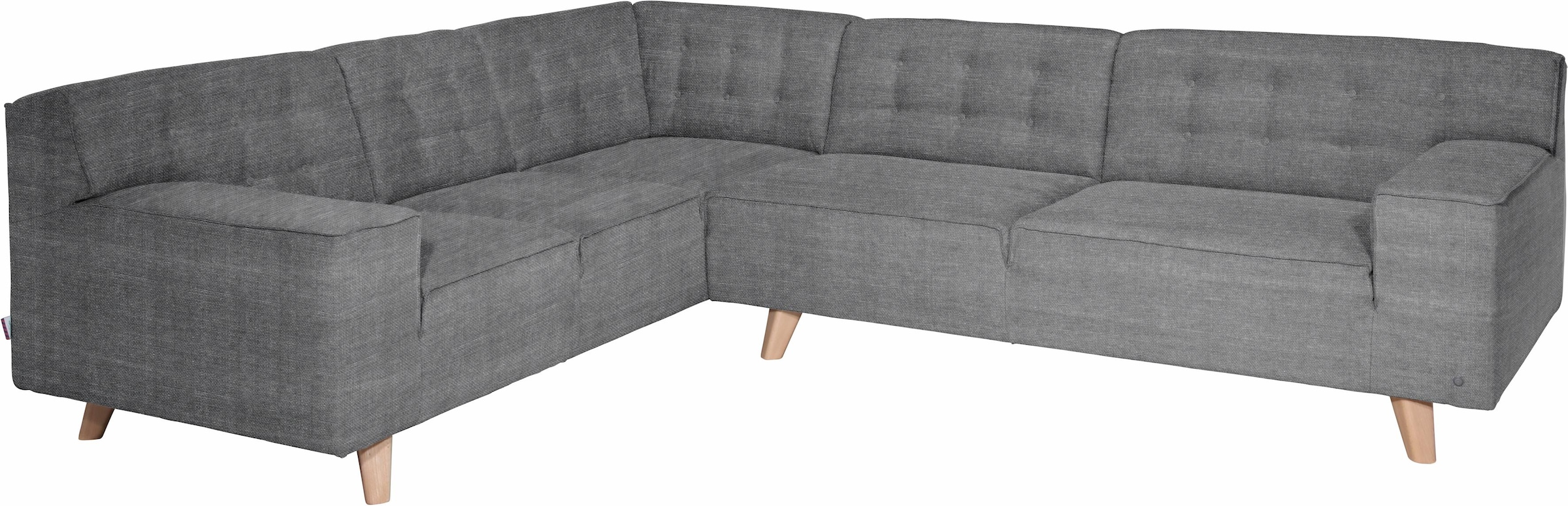 Ecksofa »NORDIC CHIC«, im Retrolook, Füsse Buche natur