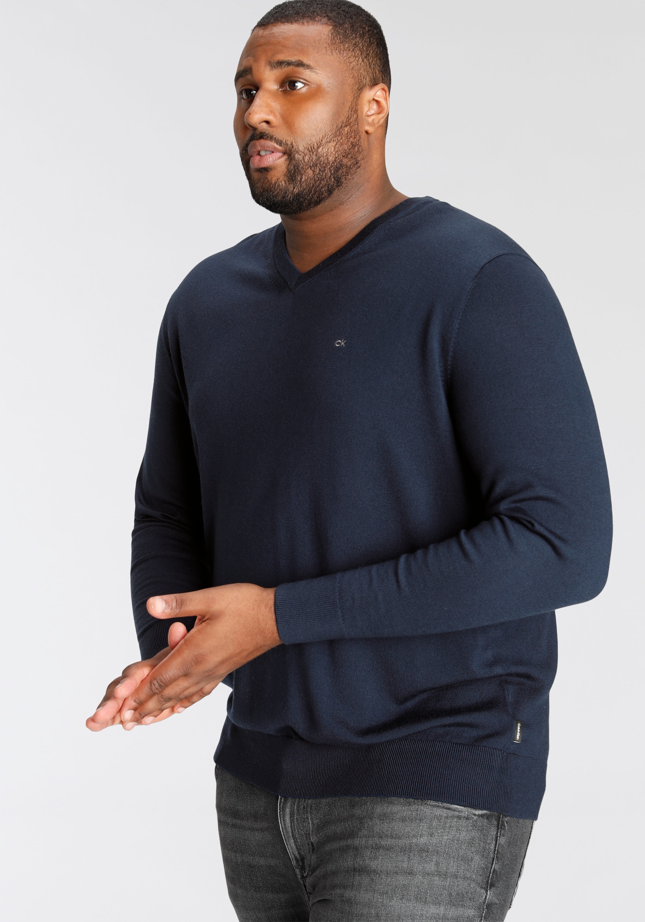 Image of Calvin Klein Big&Tall V-Ausschnitt-Pullover »BT-SUPERIOR WOOL V NECK SWEATER« bei Ackermann Versand Schweiz