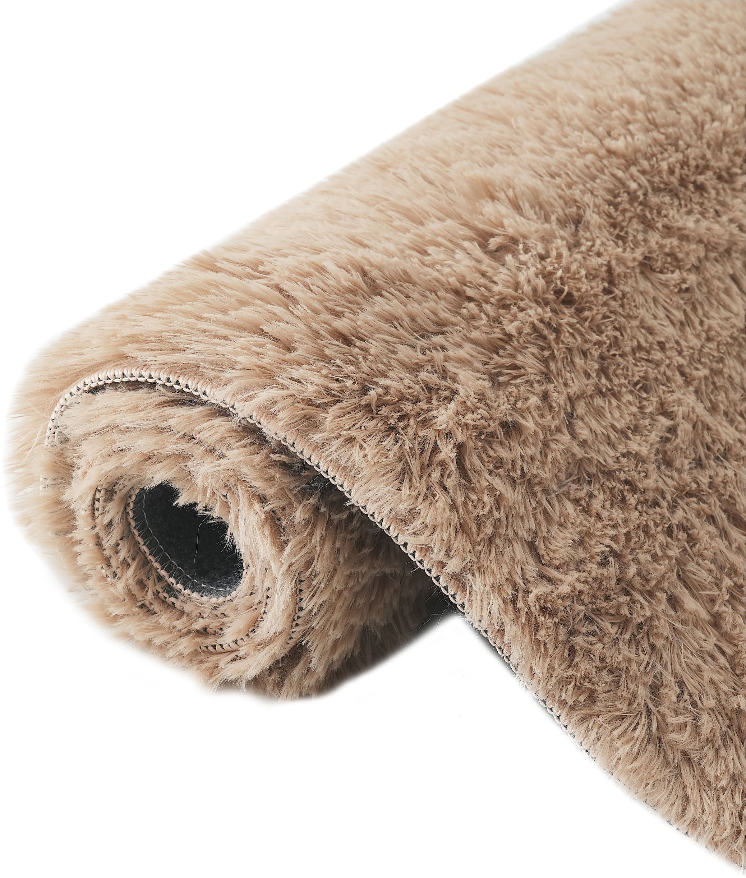 my home Hochflor-Teppich »Leava, besonders weich und kuschelig, leichter Glanz«, rechteckig, 37 mm Höhe, uni, Mikrofaser Teppiche, Plüsch, Wohnzimmer, Schlafzimmer, Esszimmer