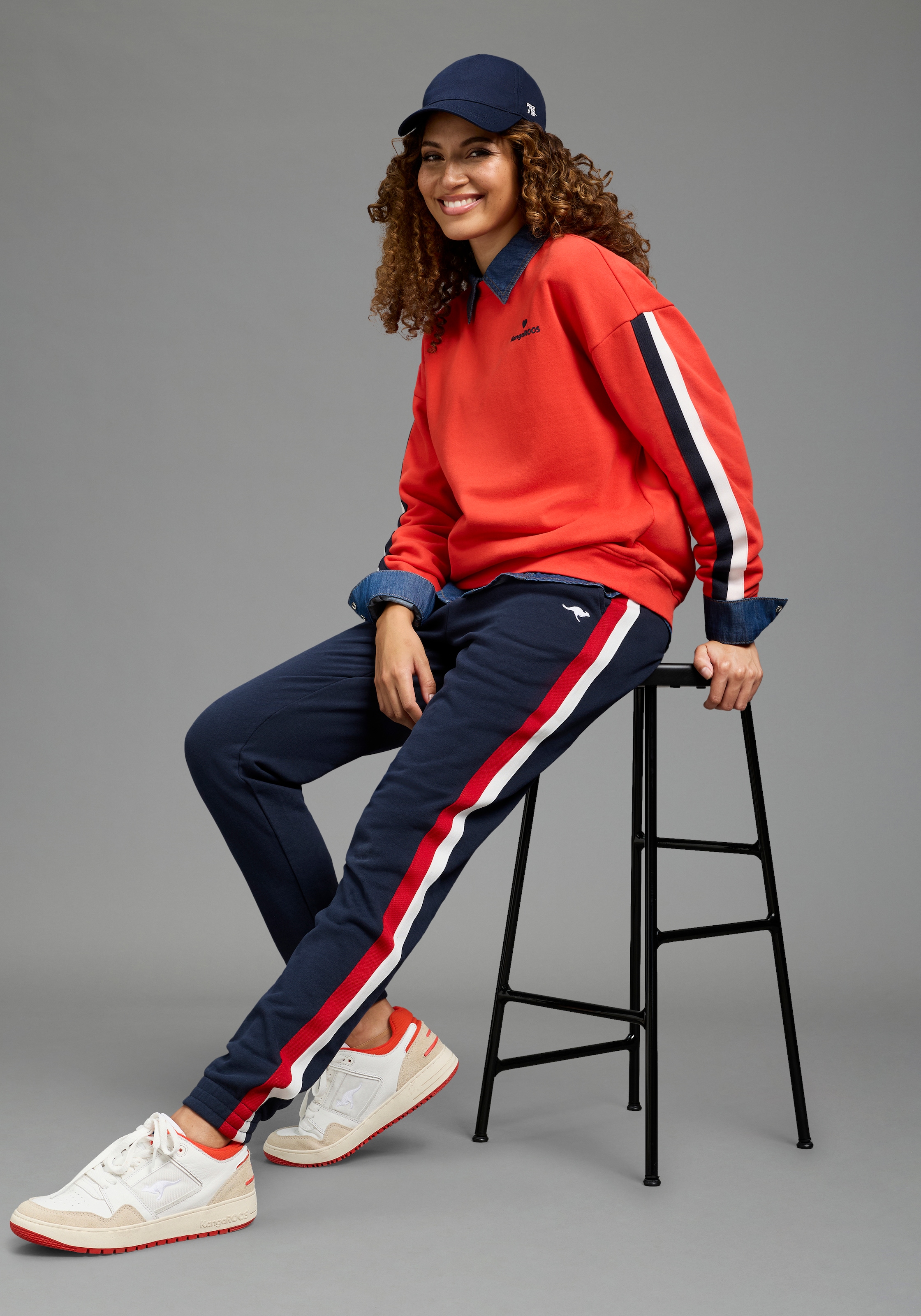 KangaROOS Pantalon de jogging  avec 2 poches latérales, en coton et polyester