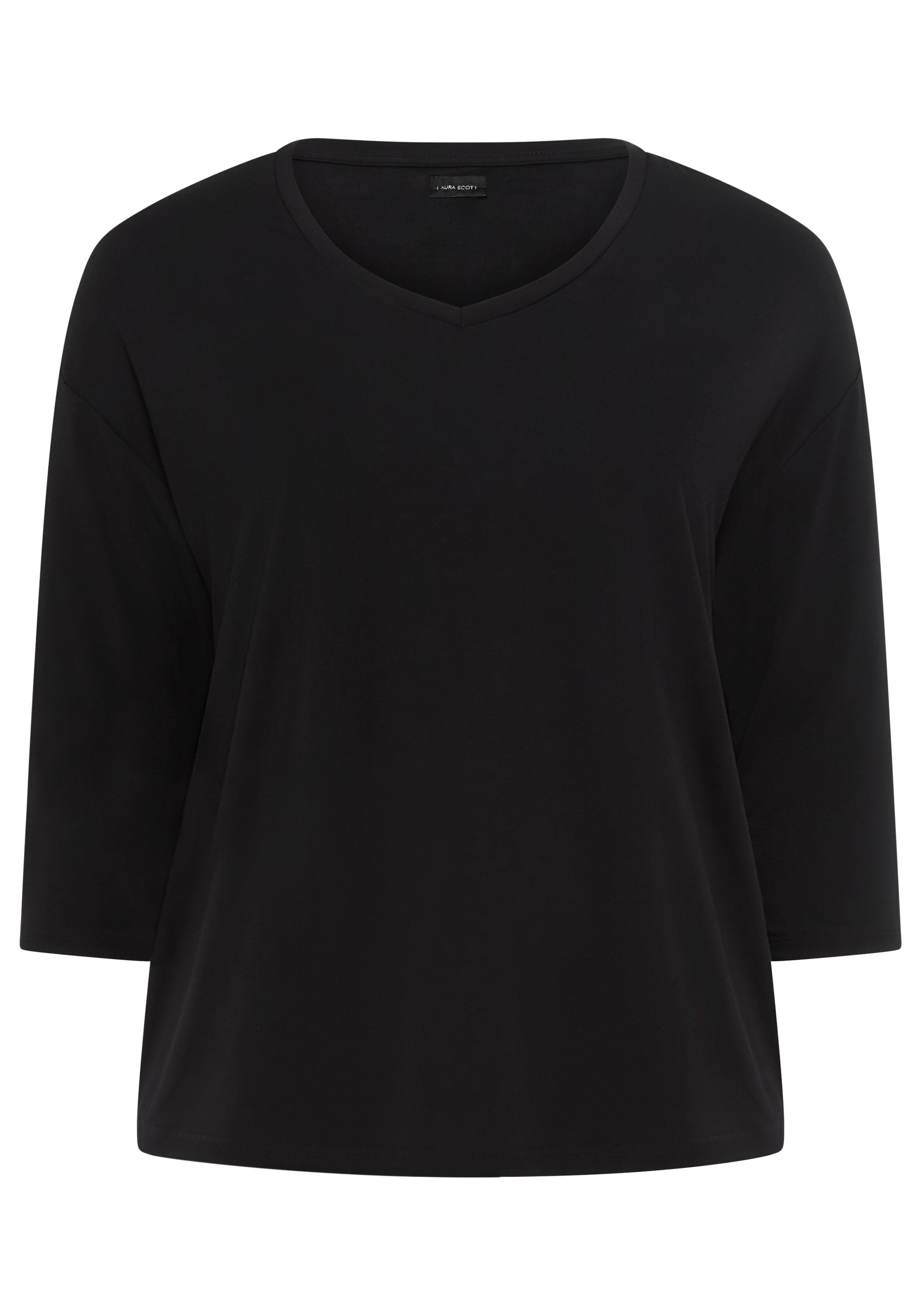 Laura Scott CURVE 3/4-Arm-Shirt, mit V-Ausschnitt und lockerer Passform – GROSSE GRÖSSEN