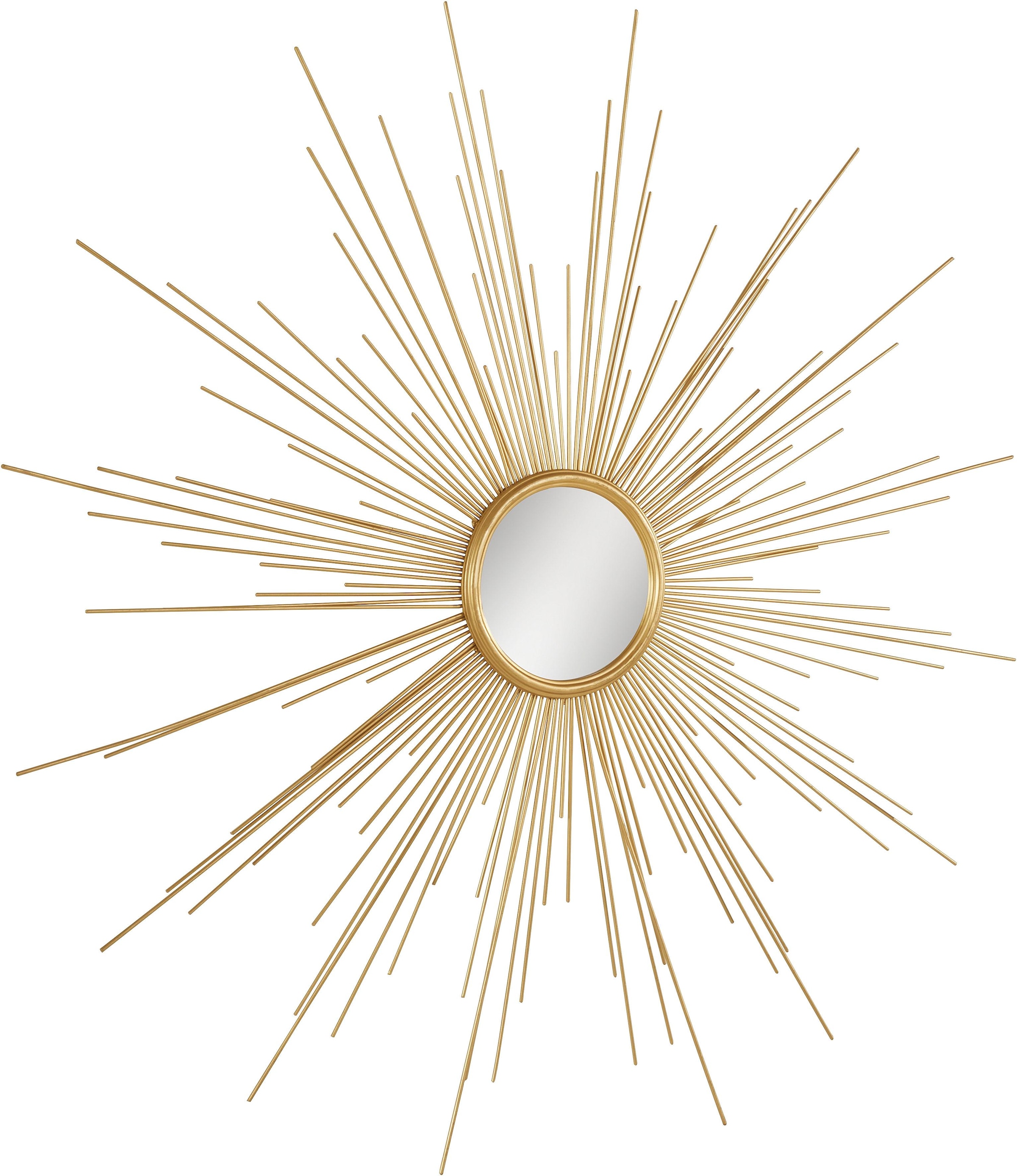 104 cm, Metall, Wanddeko, aus glamourös Dekospiegel Ø goldfarben«, rund, Leonique »Sonne, Wandspiegel, kaufen