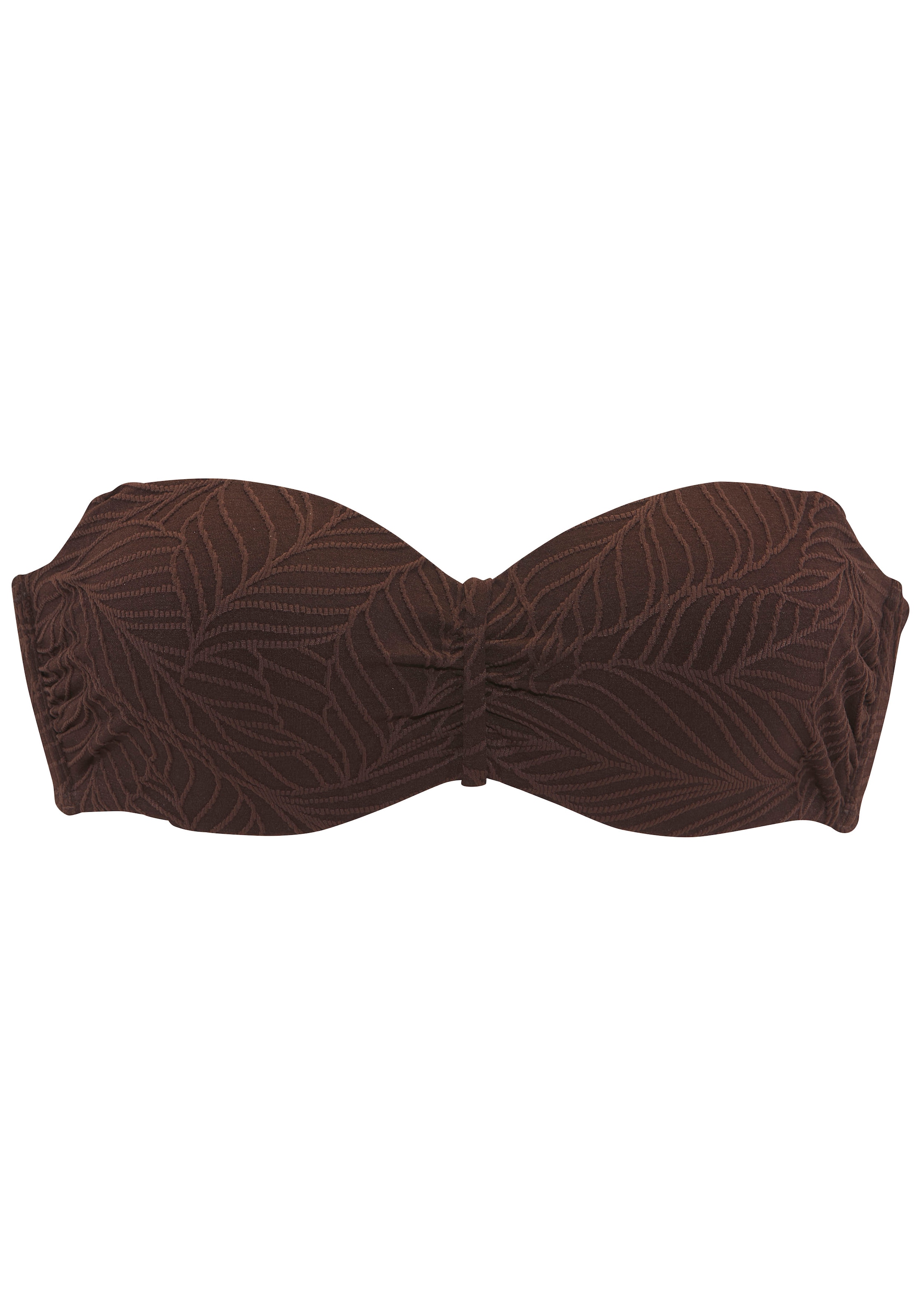 LASCANA Top bikini bandeau à armatures »Fay« en tissu structuré élégant