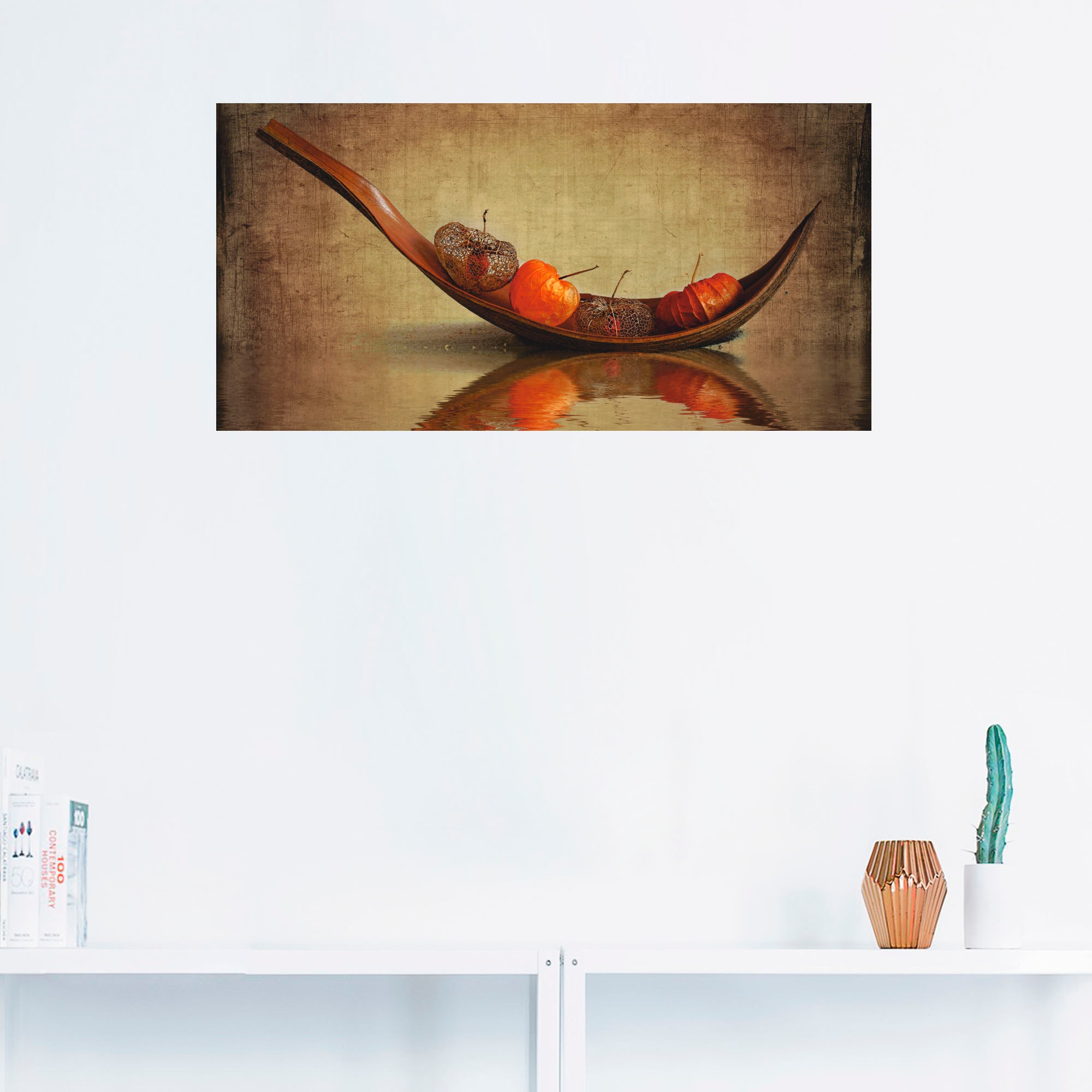 Artland Wandbild »Lampionschiffchen«, Arrangements, (1 St.), als Leinwandbild, Wandaufkleber in verschied. Grössen