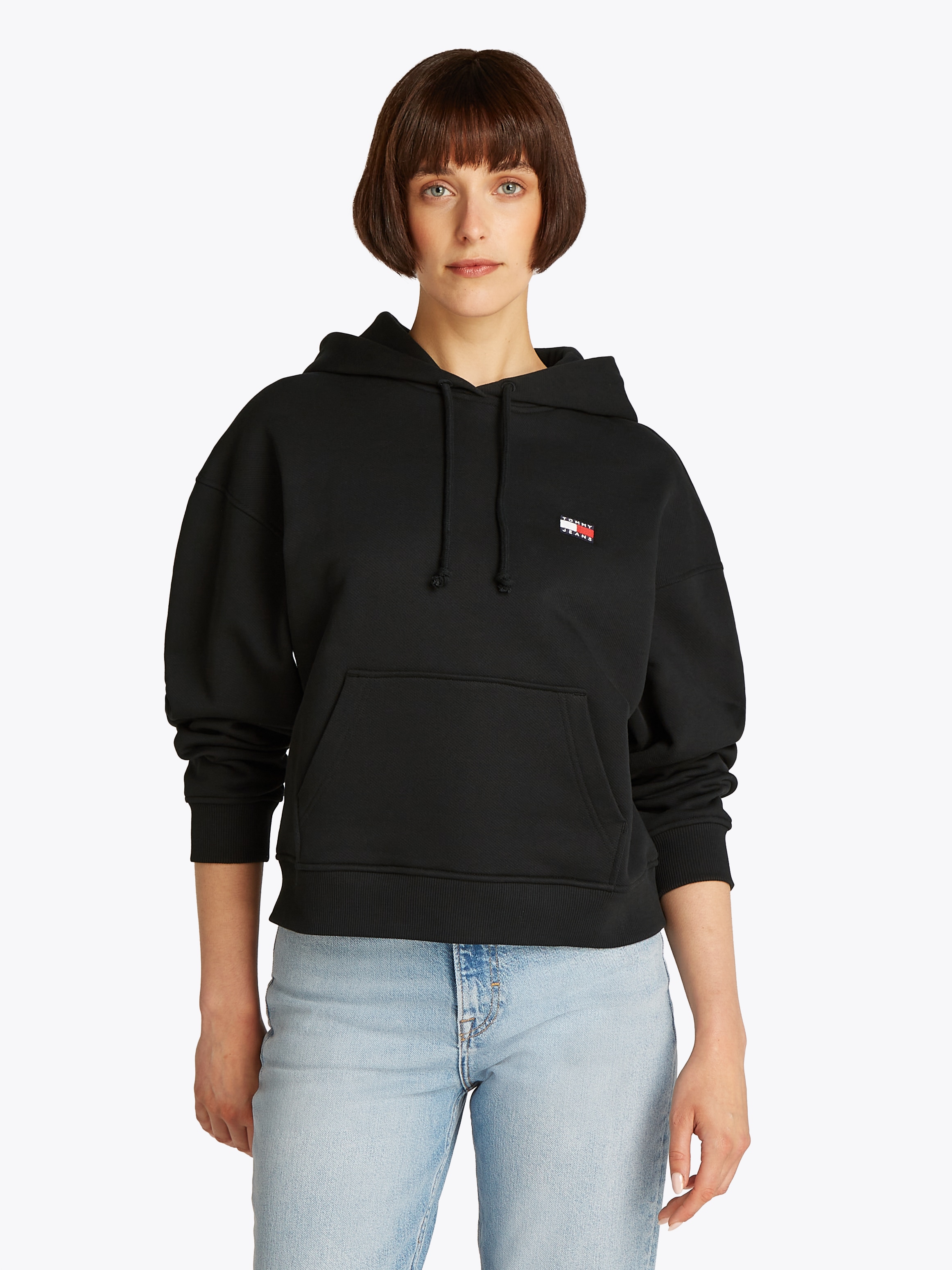 Tommy Jeans Curve Kapuzensweatshirt »TJW BXY BADGE HOODIE EXT«, in Grossen Grössen, Kapuze, Badge