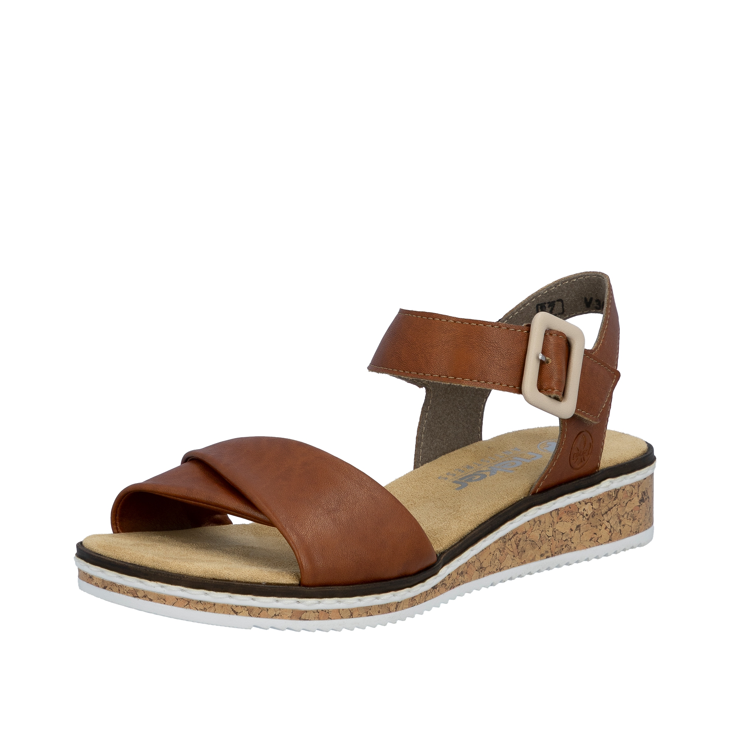 Rieker Sandales  sandale compensée, chaussure d'été, chaussure de vacances avec bride auto-agrippante