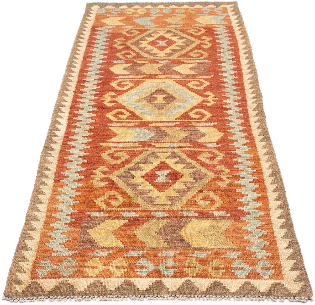 Image of morgenland Läufer »Kelim Medaillon Arancione 195 x 75 cm«, rechteckig, 0,4 mm Höhe, OrientOptik bei Ackermann Versand Schweiz