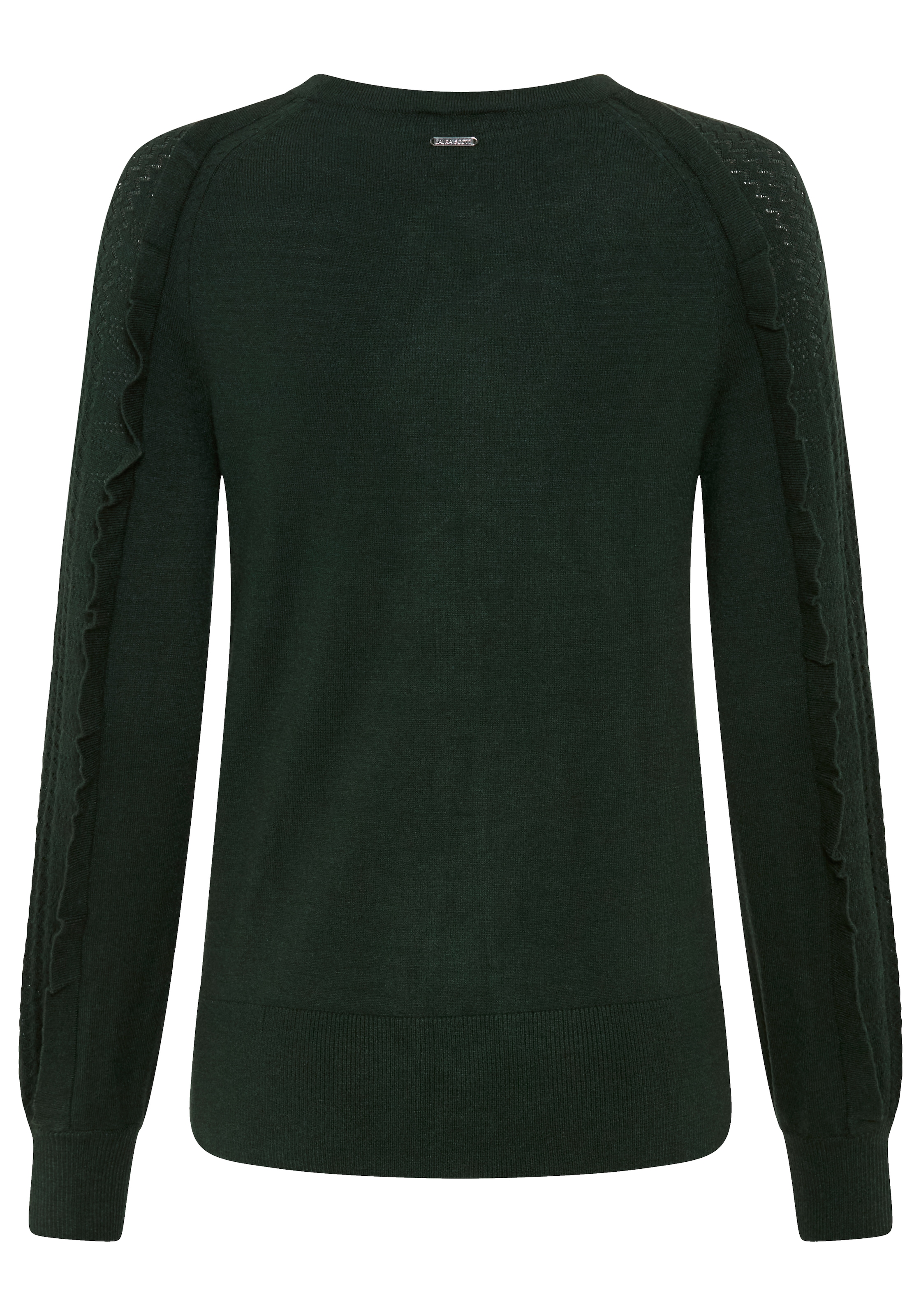 Laura Scott Pull en tricot »mit femininem Ajourstrickmuster« avec coupe évasée