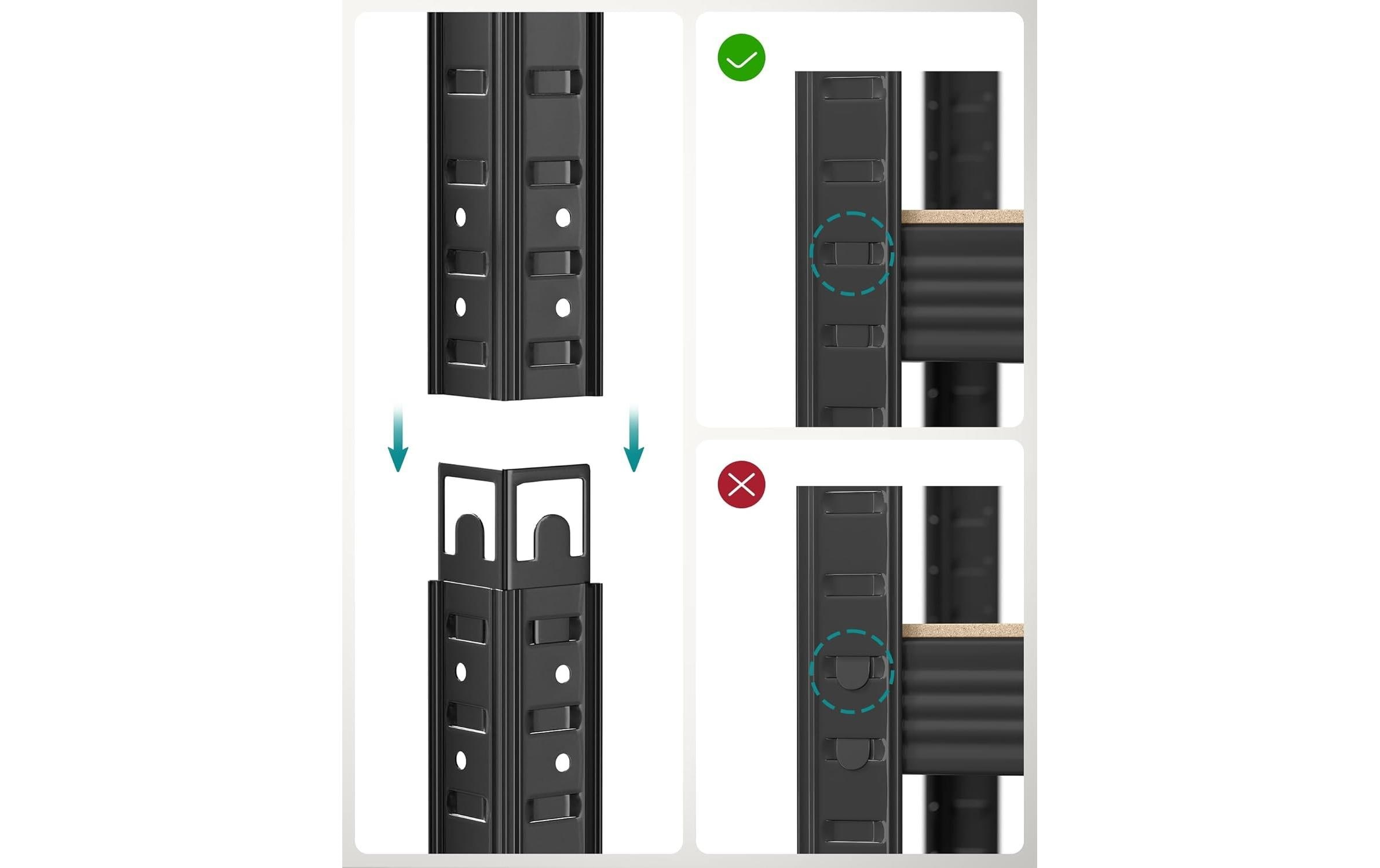 SONGMICS Étagère »Songmics Regal 5 Ablagen Schwarz«