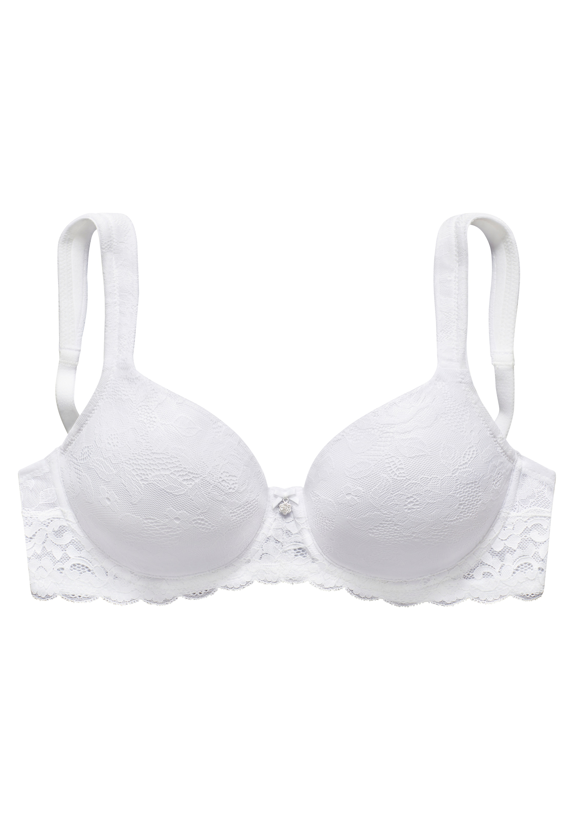 LASCANA Soutiens-gorge moulés mit Bügel rundherum aus edler, floraler Spitze, Dessous