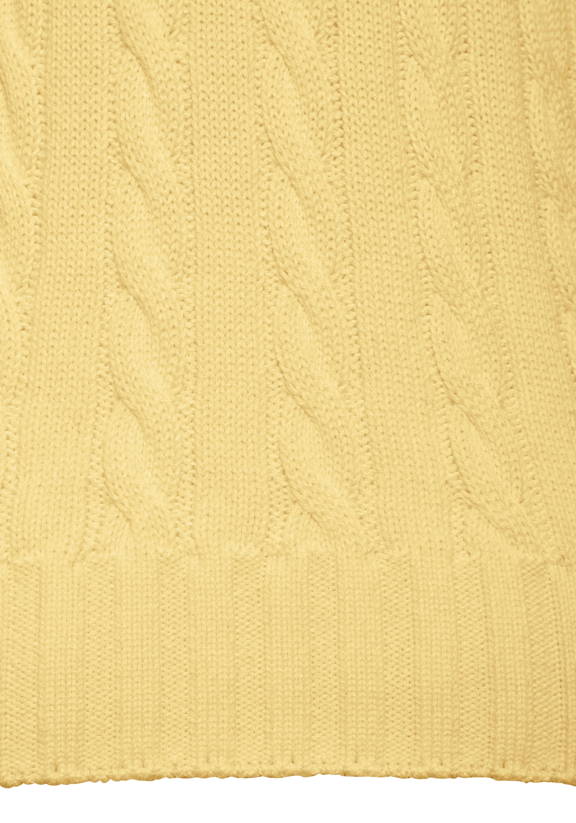 LASCANA Pull col V mit Zopfstrickmuster