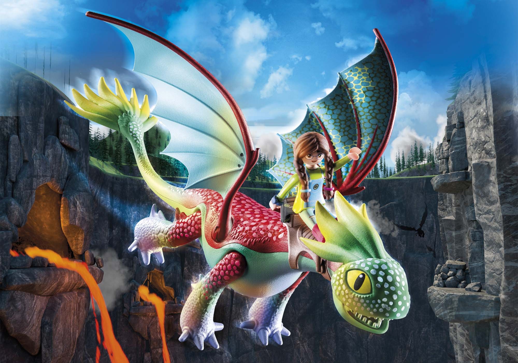 Playmobil® Konstruktions-Spielset »Dragons: The Nine Realms - Feathers & Alex (71083)«, (14 St.), Made in Germany