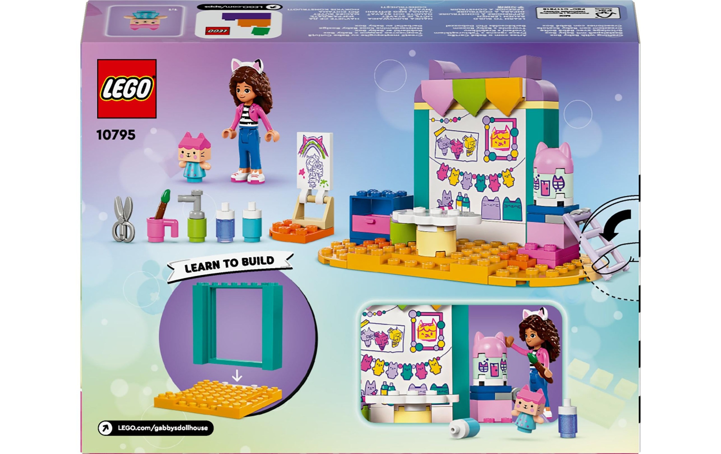 LEGO® Spielbausteine »Gabby's Dollhouse Bastelspass mit Baby Box 10795«, (60 St.)