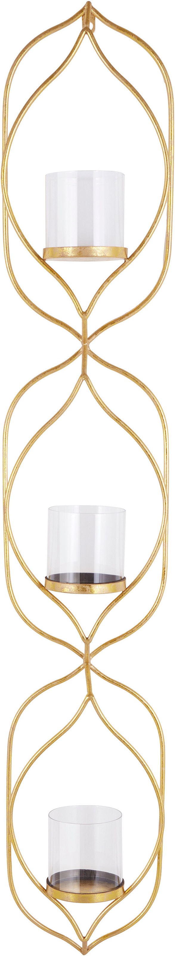 Image of Leonique Wandkerzenhalter, Wandleuchter, Wanddeko, Wanddekoration, aus Metall, goldfarben, dekorativ im Wohnzimmer & Schlafzimmer bei Ackermann Versand Schweiz