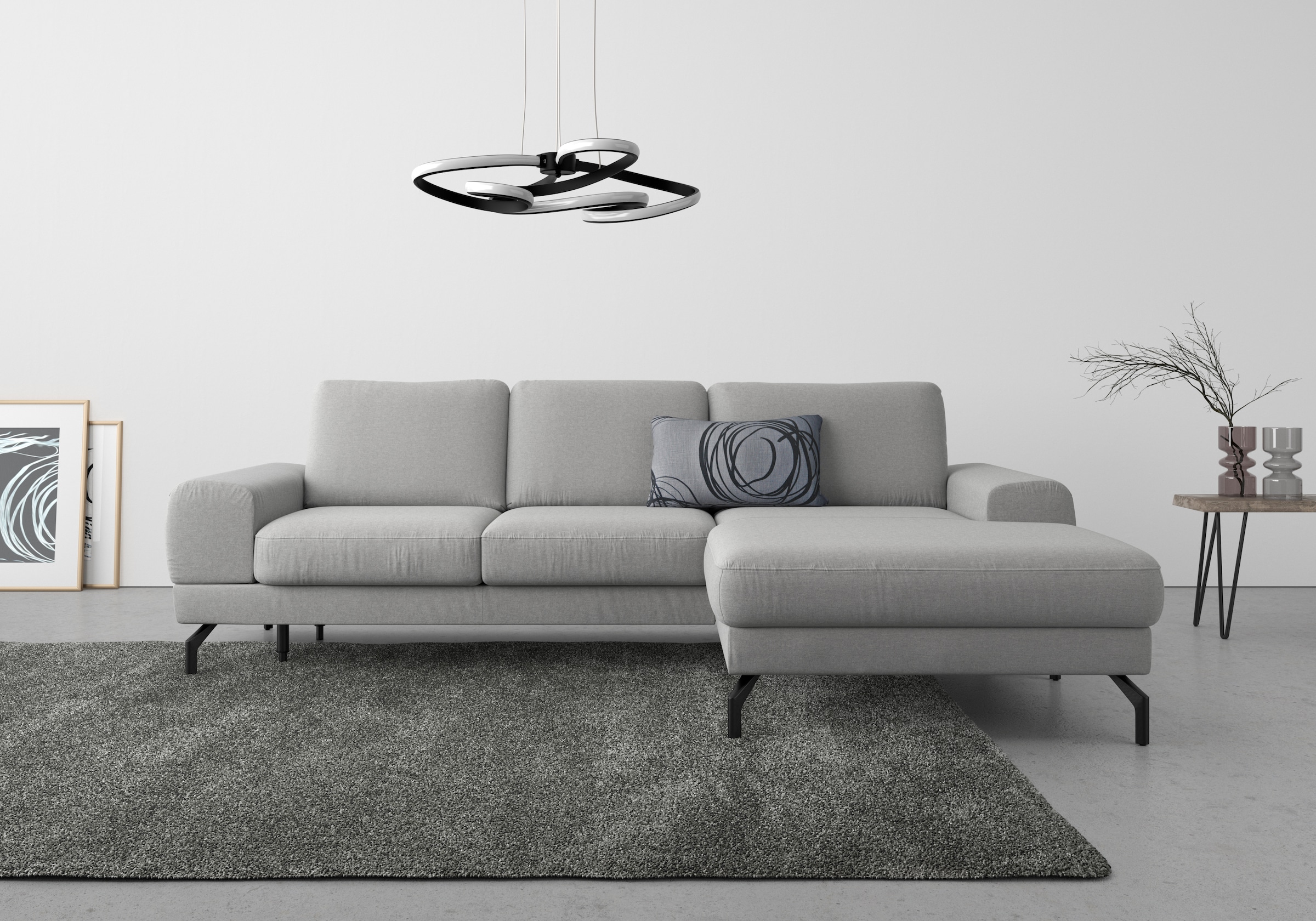 sit&more Ecksofa »Cinturo L-Form« inklusive Sitztiefenverstellung und Federkern, Sitzhöhe 48 cm