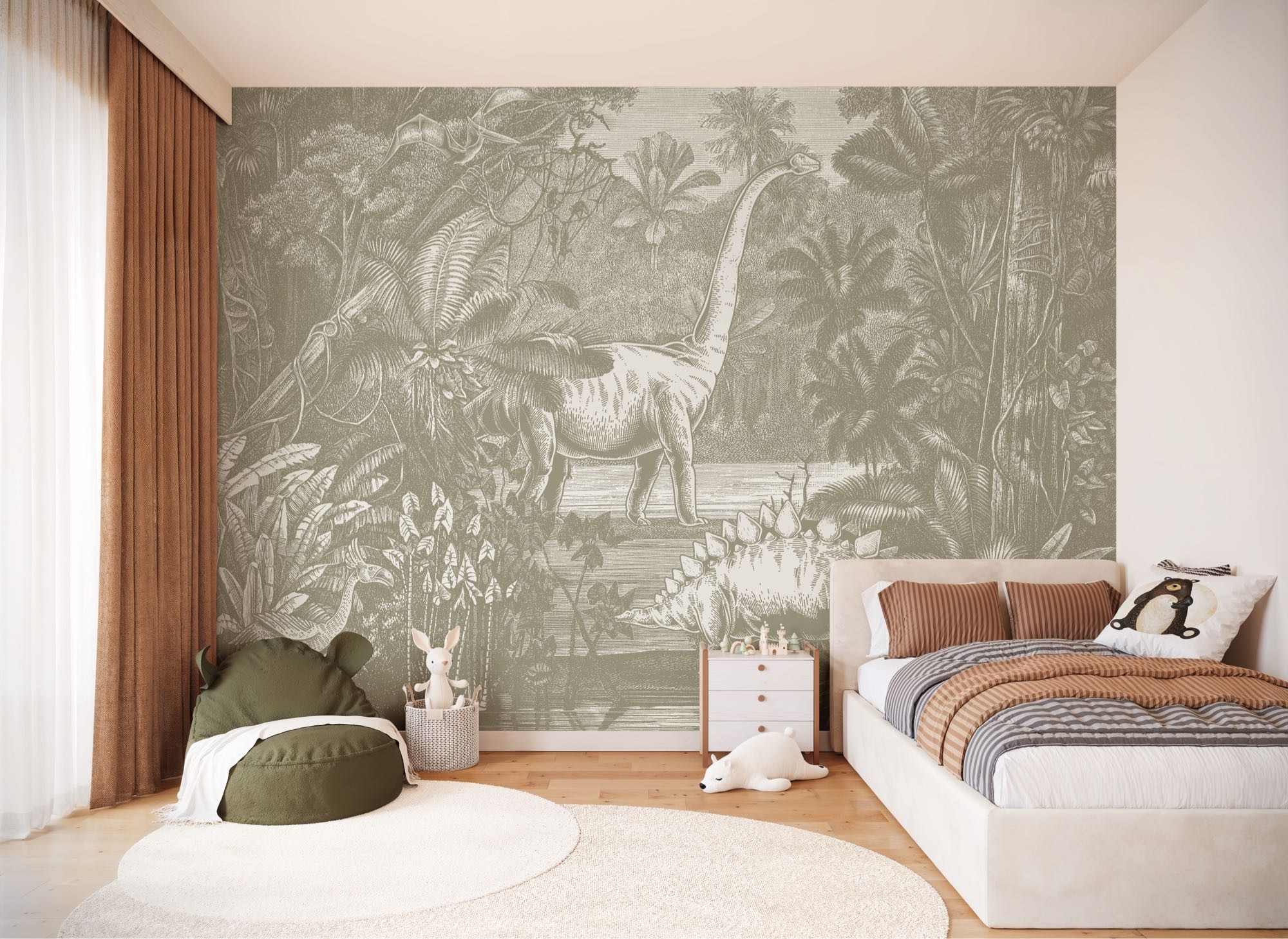 Image of Komar Fototapete "Vlies Fototapete - Jurassic Kingdom - Grösse 400 x 250 cm" Motiv bedruckt glatt
