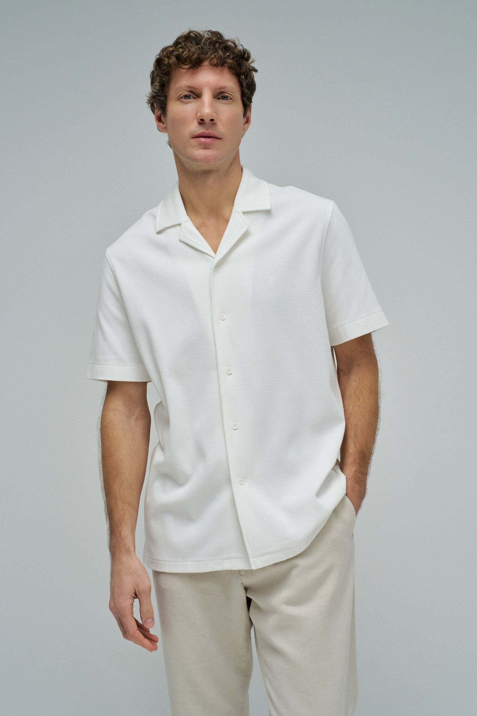 Salsa Chemise à manches courtes »Salsa Jeans Kurzarmhemd Textured Waffle«