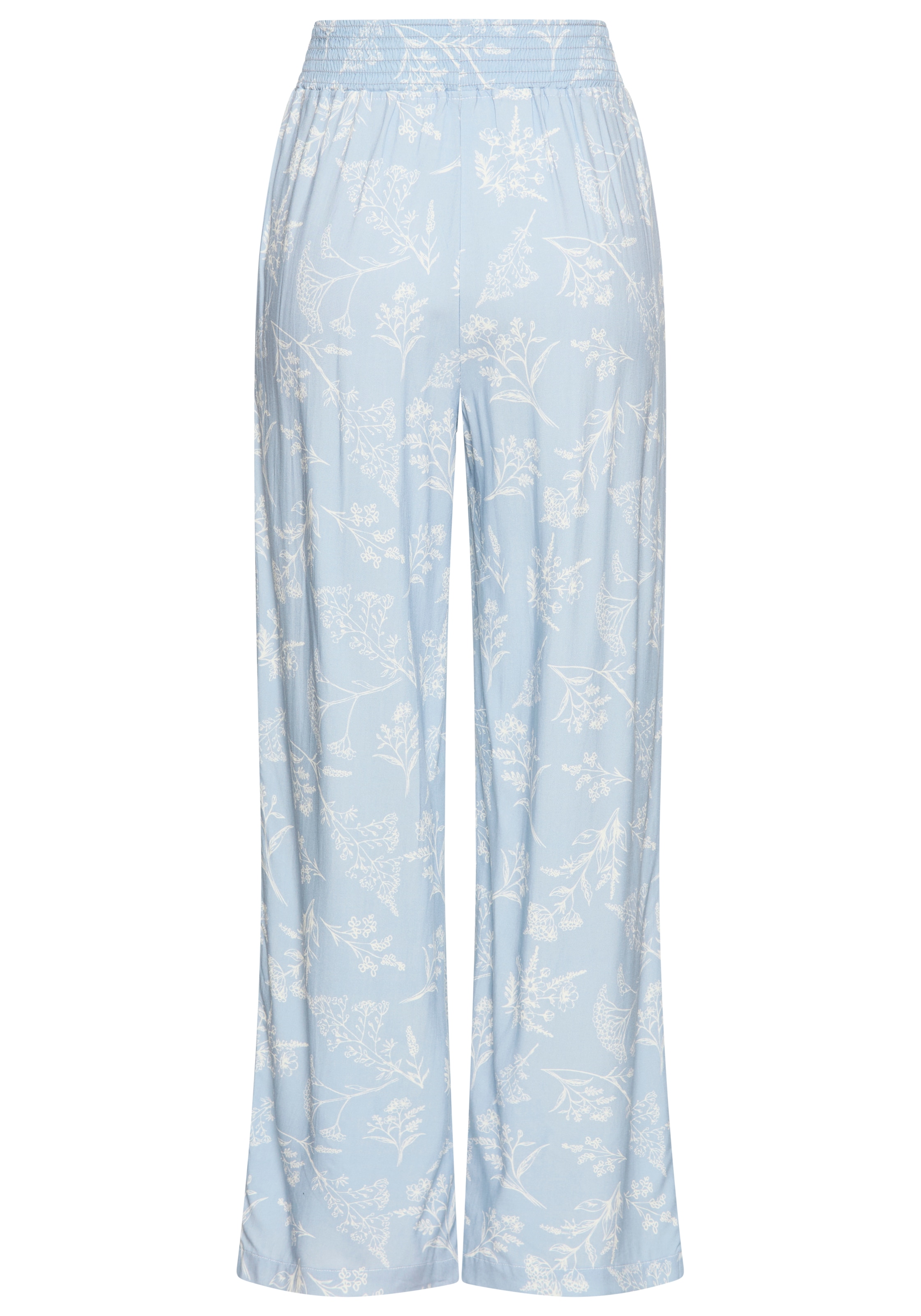 LASCANA Pyjamahose  mit elastischem Bund in gesmokter Optik