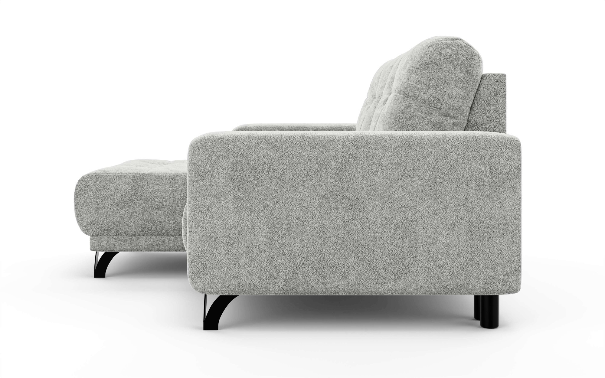 INOSIGN Ecksofa »FAIRVIEW mit verstellbaren Rückenlehne, Masse B/T/H: 234/174/93 cm«, L-Form mit Wellenunterfederung, Recamiere beidseitig montierbar