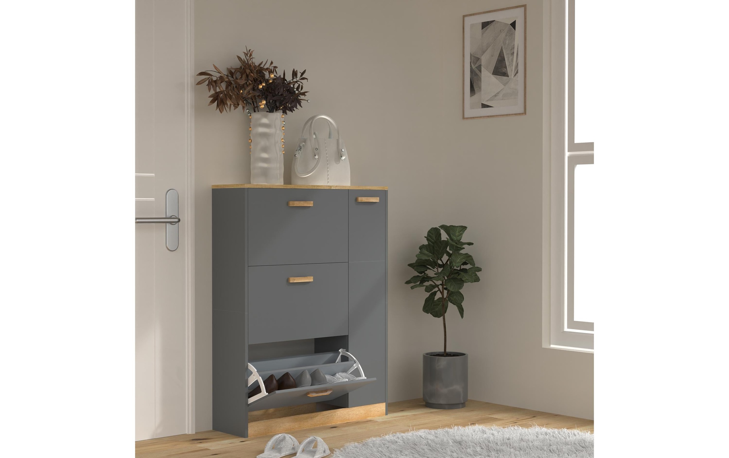 VCM Armoire à chaussures »Halom L 80 x 105 cm«