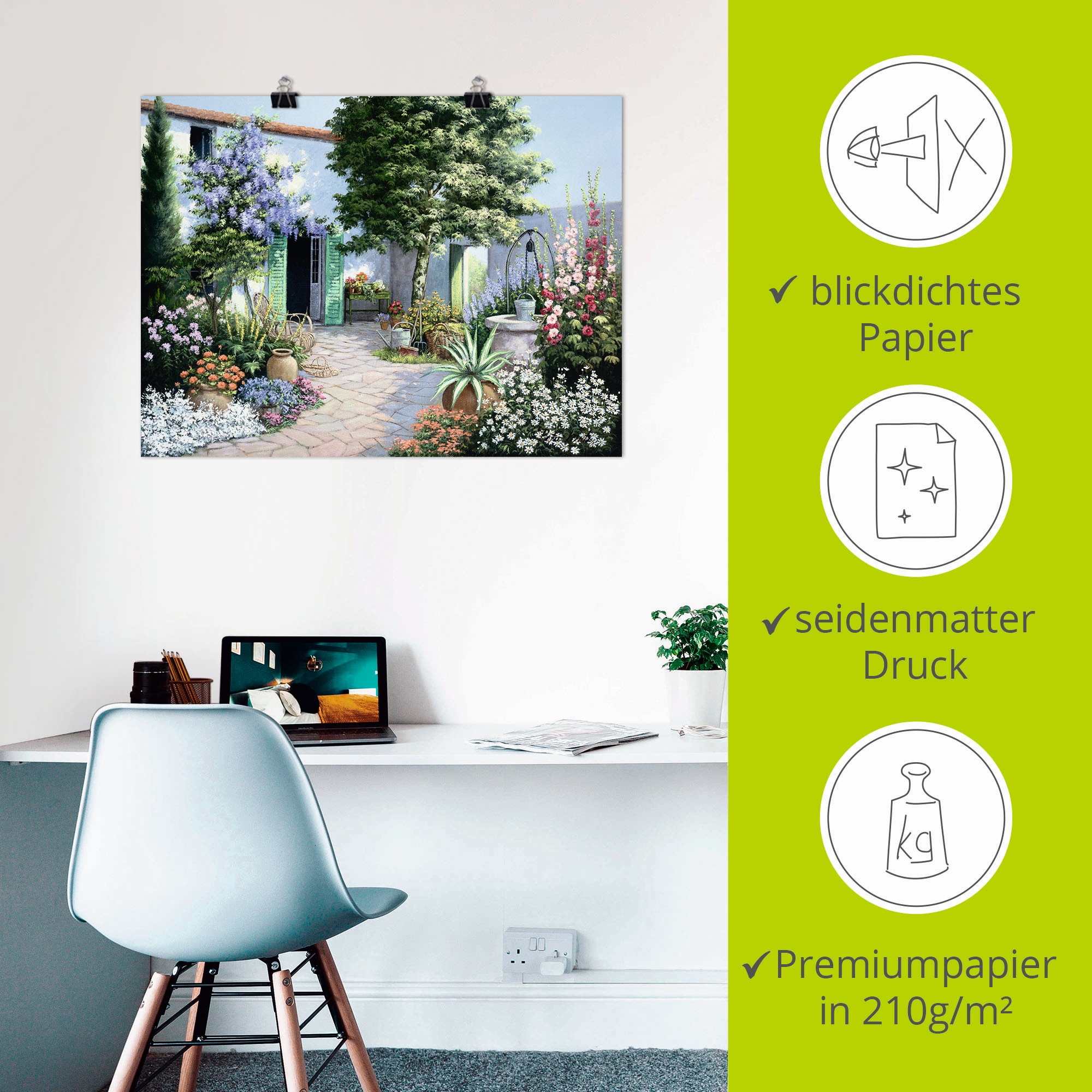 Artland Wandbild »Ein kleines Paradies«, Garten, (1 St.), als Leinwandbild, Poster in verschied. Grössen