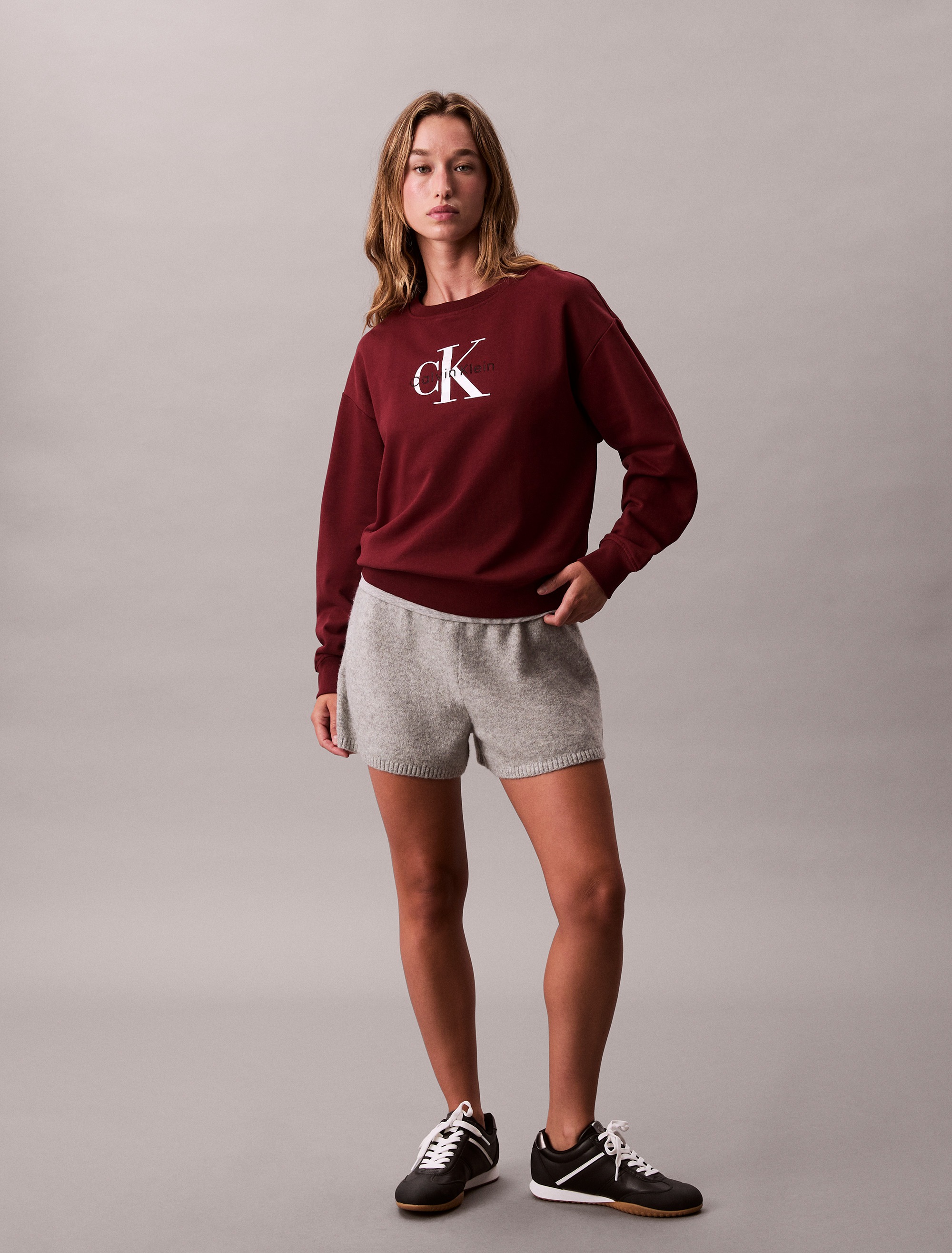 Calvin Klein Jeans Sweatshirt »LS MNLG FRNCH TRRY R«, Mit Rundhalsausschnitt