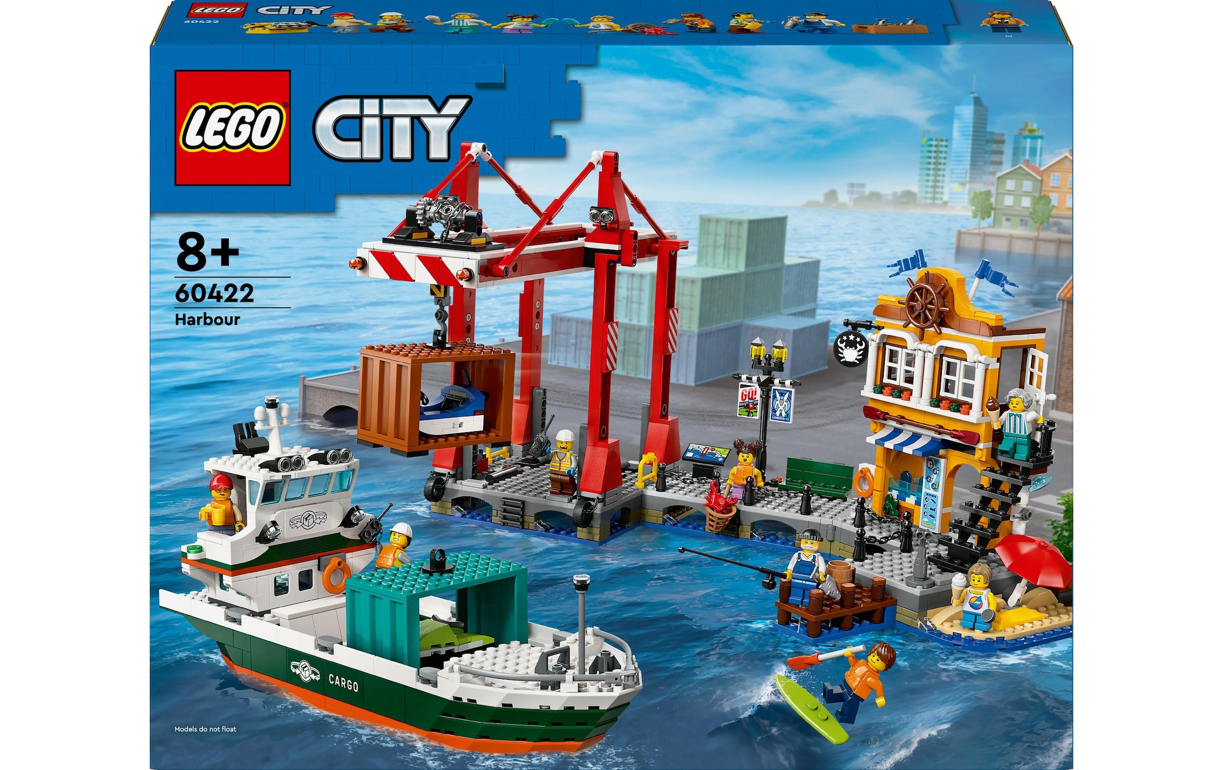 LEGO® Spielbausteine »City Hafen mit Frachtschiff 60422«, (1226 St.)