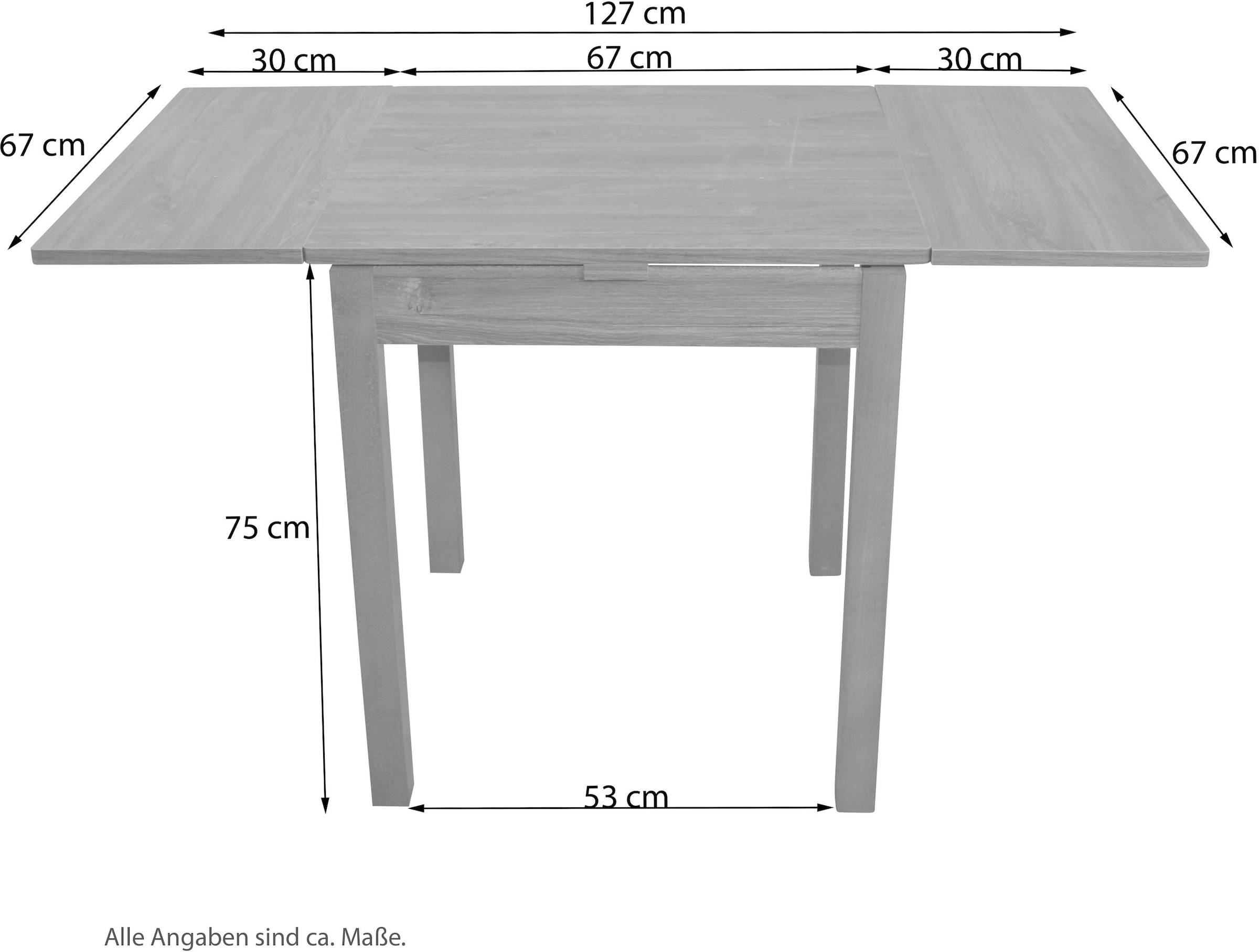 HOFMANN LIVING AND MORE Ensemble de salle à manger »3tlg. Tischgruppe« Ensemble d'épargne, ensemble table 3 pièces, 3 cuis tlg. chaises montées