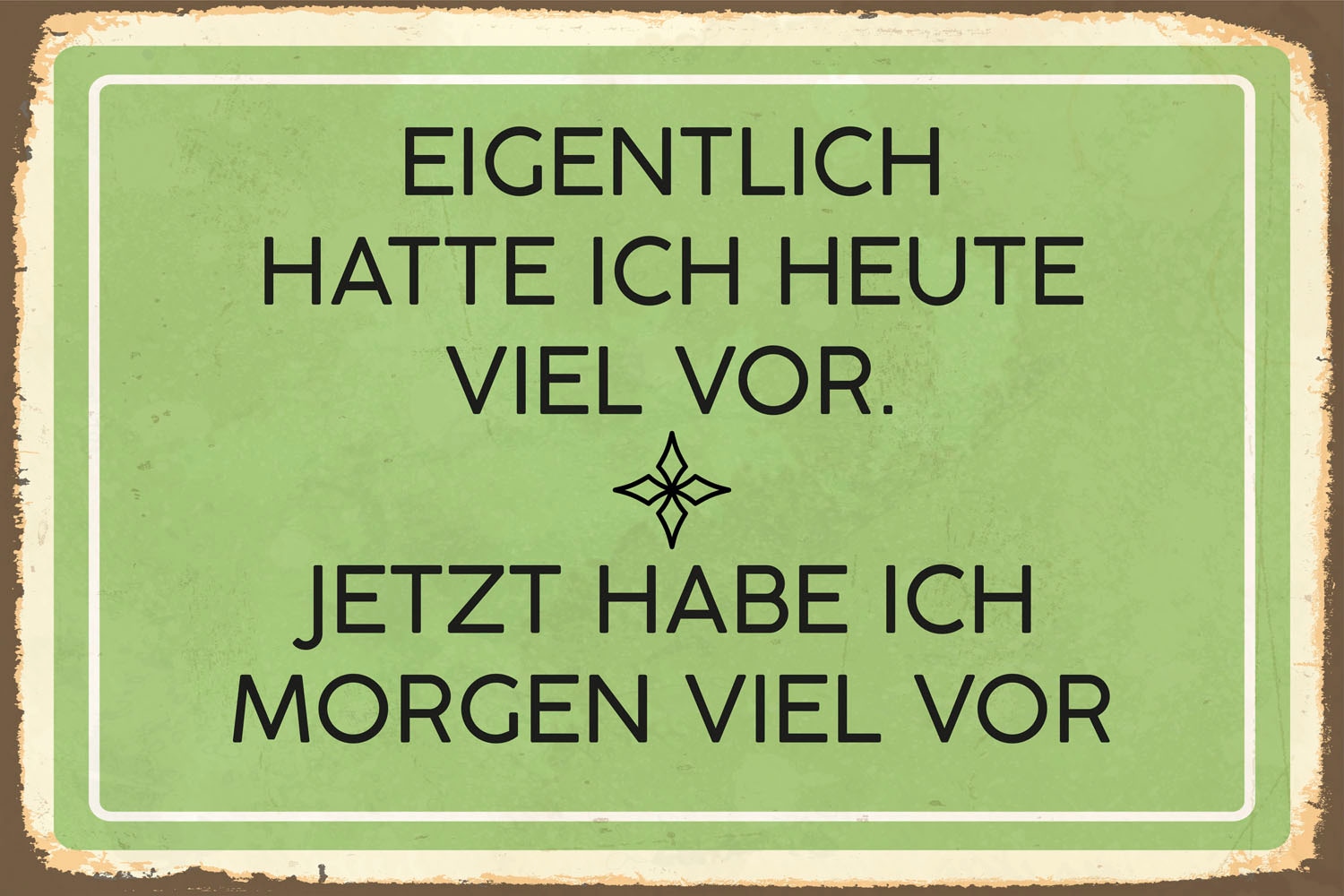 queence Tableau métallique »Viel vor« 1 cuis tlg. Stahlschilder