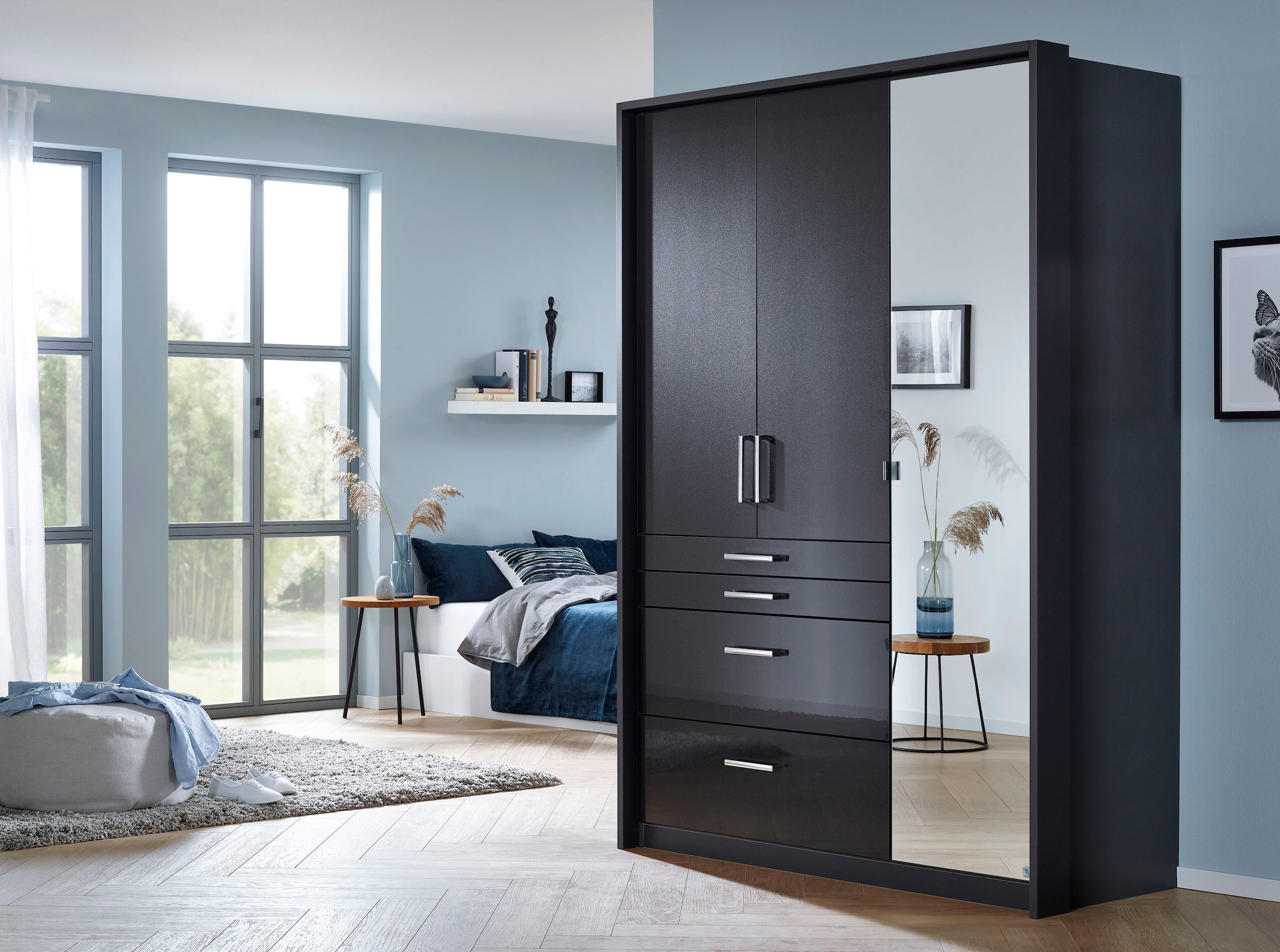 rauch Drehtürenschrank »Kleiderschrank Schrank Garderobe Garderobenschrank  HOMBURG« inkl. Passepartout, oberer Schubkasten mit Einteilung MADE IN GERMANY